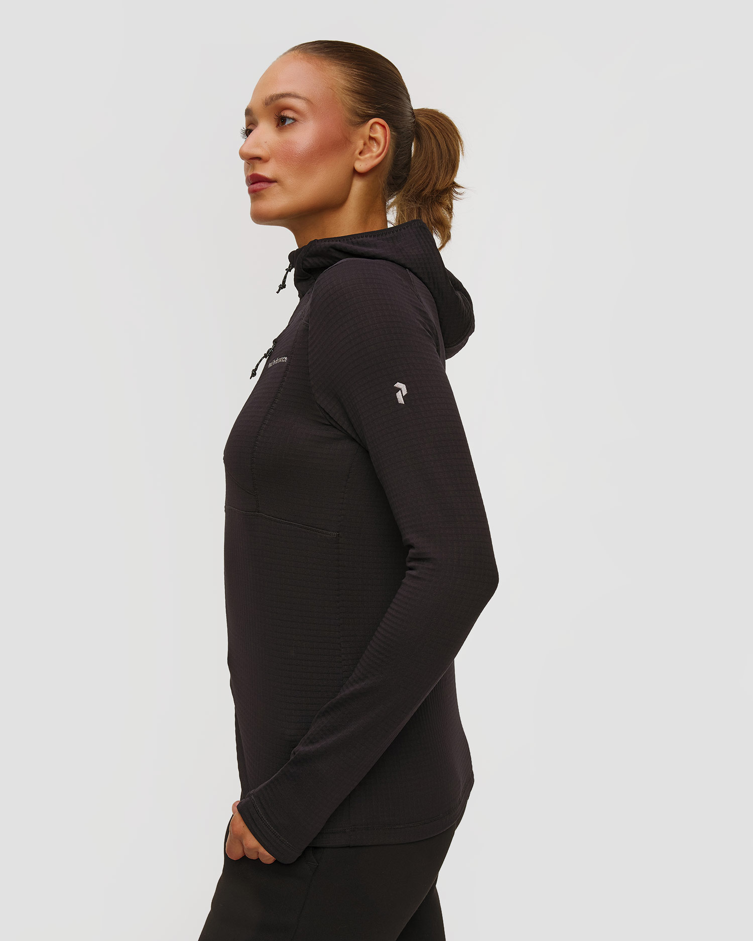 Peak Performance W Trail Polartec Zip Hood Damen-Sweatshirt in Schwarz