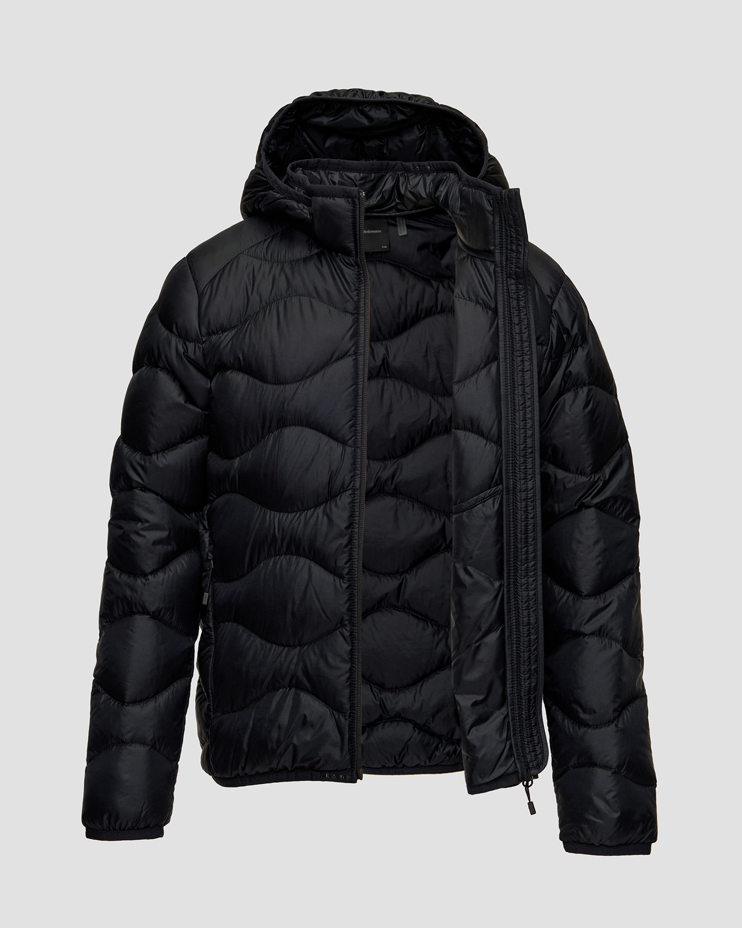 Dětská péřová bunda s kapucou Peak Performance Helium Down Hood Jacket v černé barvě