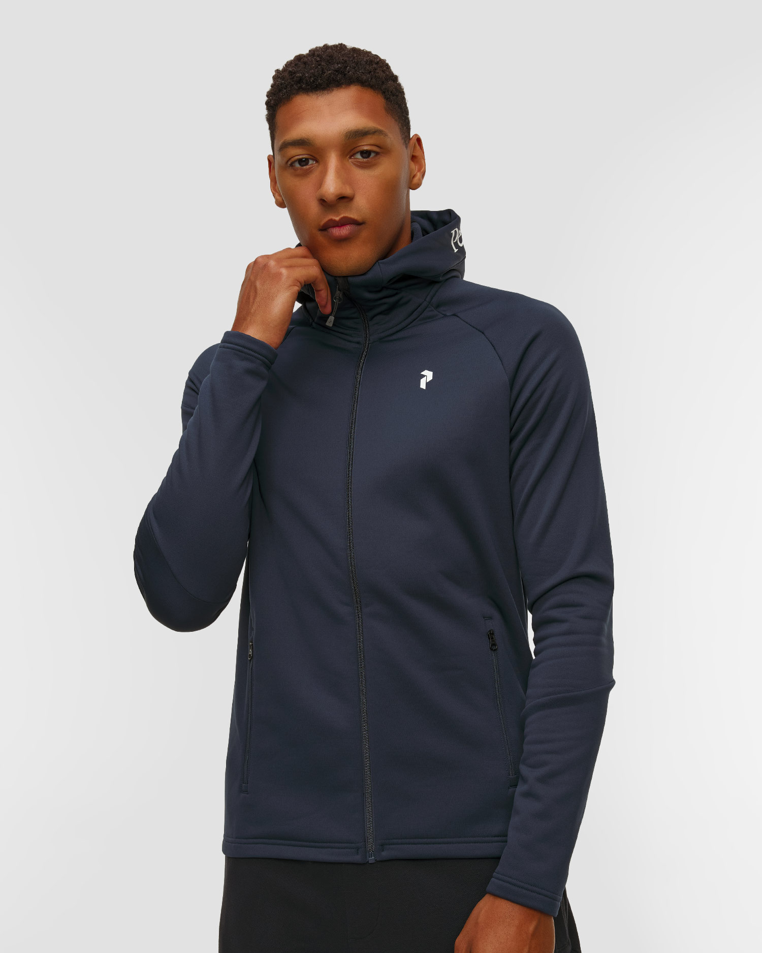 Bluza z kapturem męska Peak Performance M Rider Essentials Zip Hood ciemnogranatowa