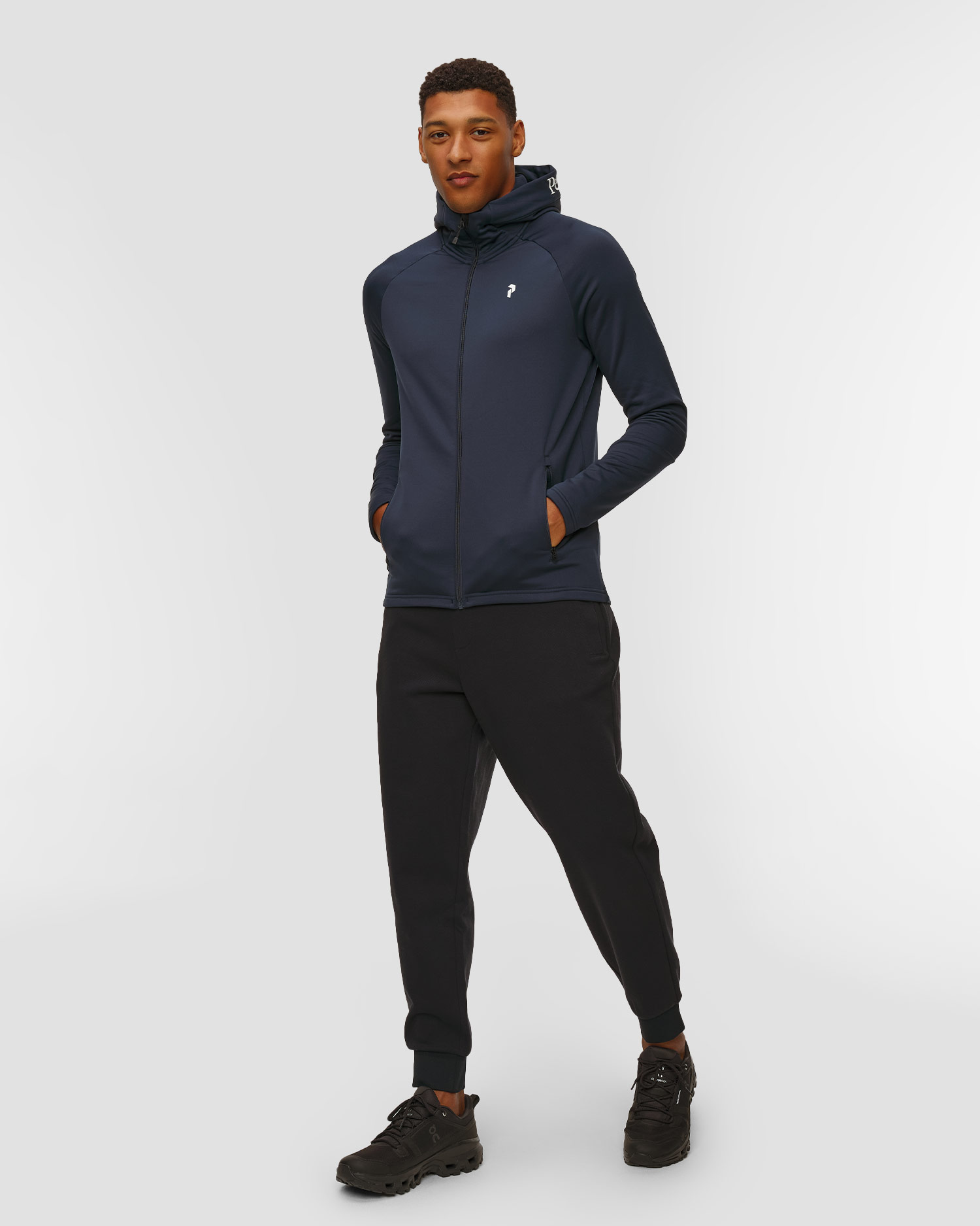 Peak Performance M Rider Essentials Zip Hood Kapuzenpullover für Herren dunkles Marineblau