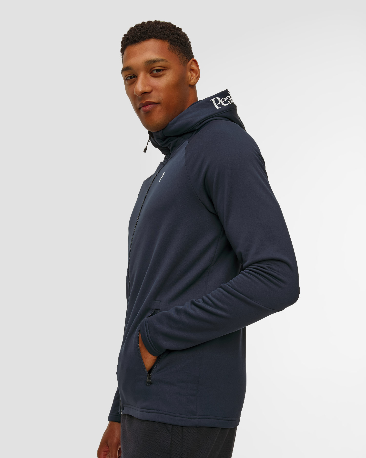 Peak Performance M Rider Essentials Zip Hood Kapuzenpullover für Herren dunkles Marineblau