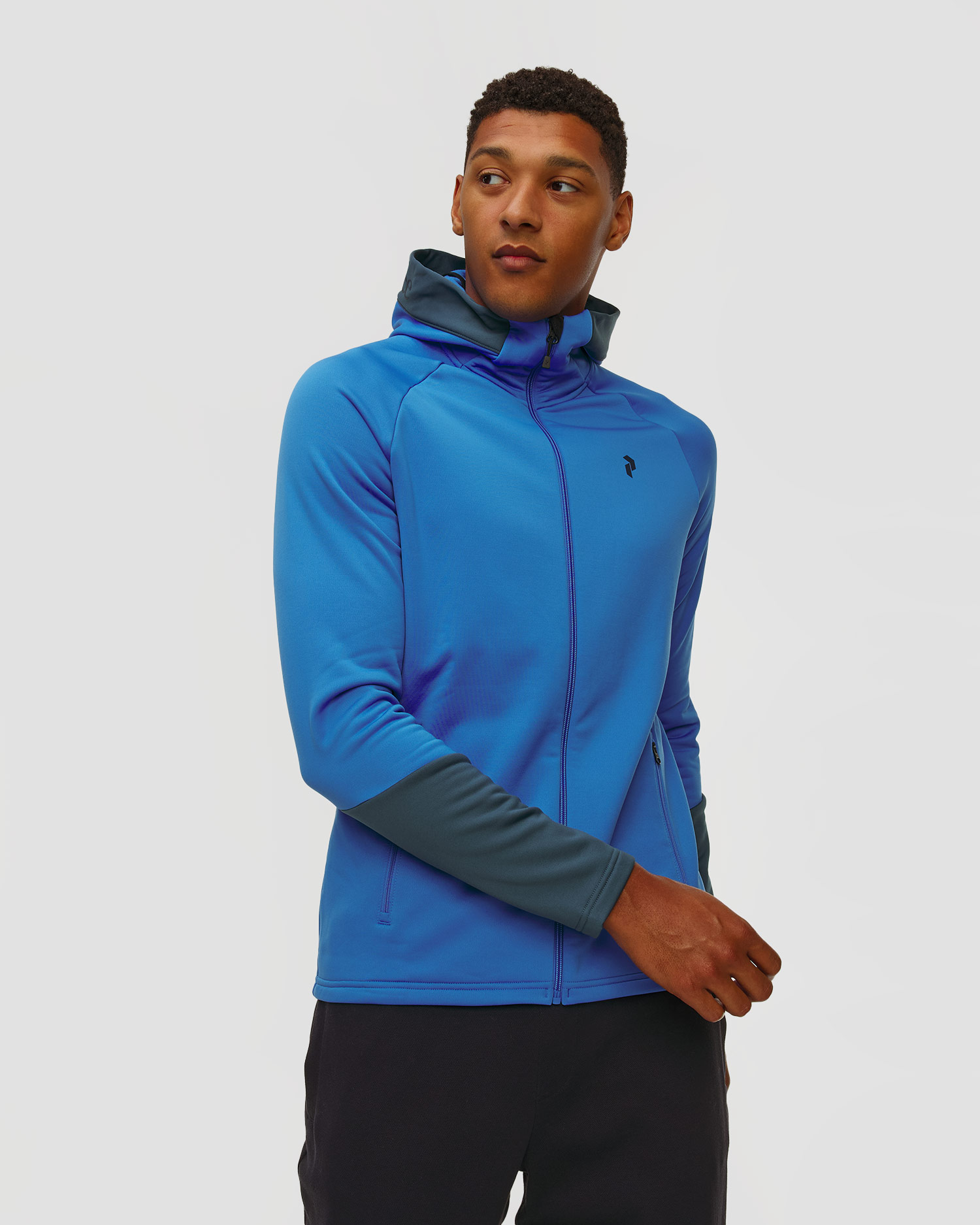 Peak Performance M Rider Essentials Zip Hood Kapuzenpullover für Herren in Blau