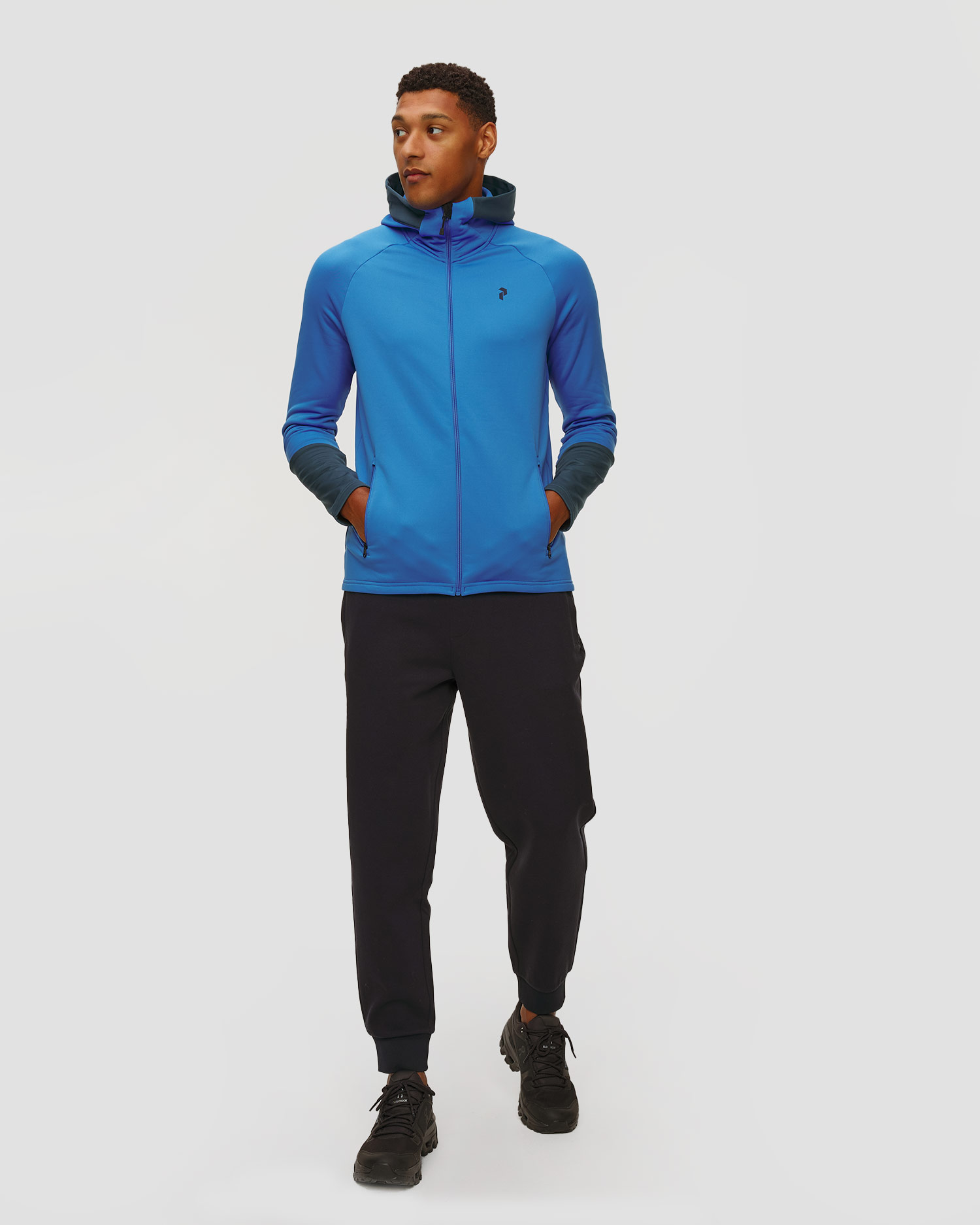 Peak Performance M Rider Essentials Zip Hood Kapuzenpullover für Herren in Blau