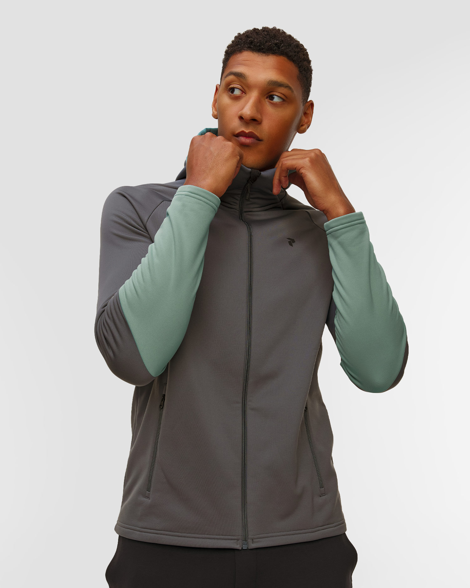 Men's hoodie Peak Performance M Rider Essentials Zip Hood light blue