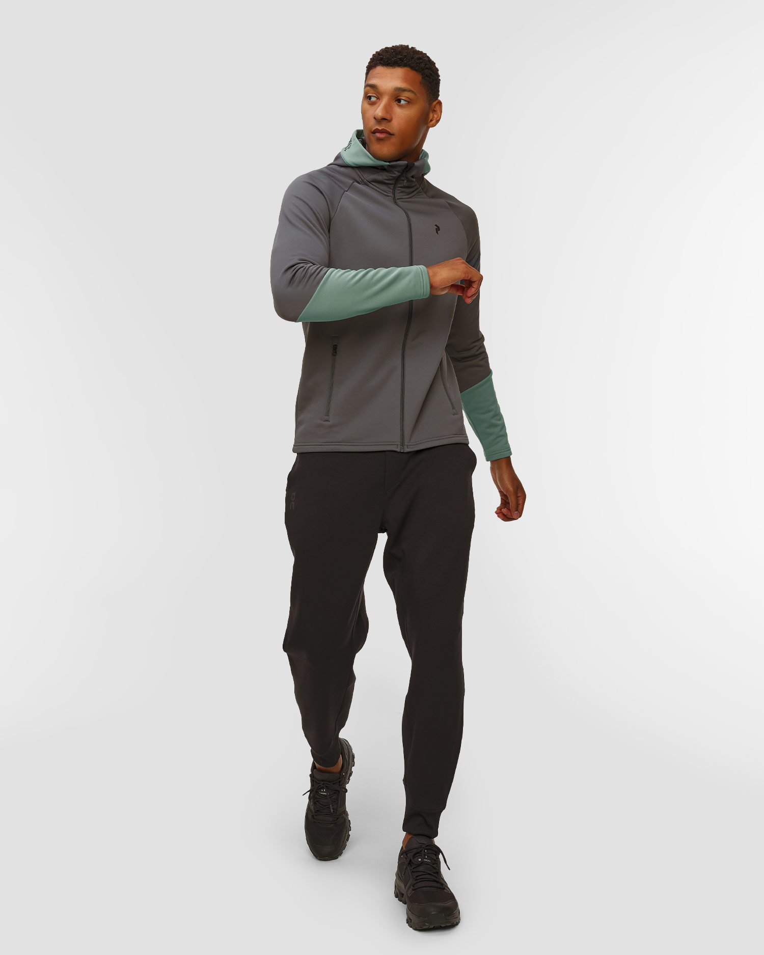 Men's hoodie Peak Performance M Rider Essentials Zip Hood light blue