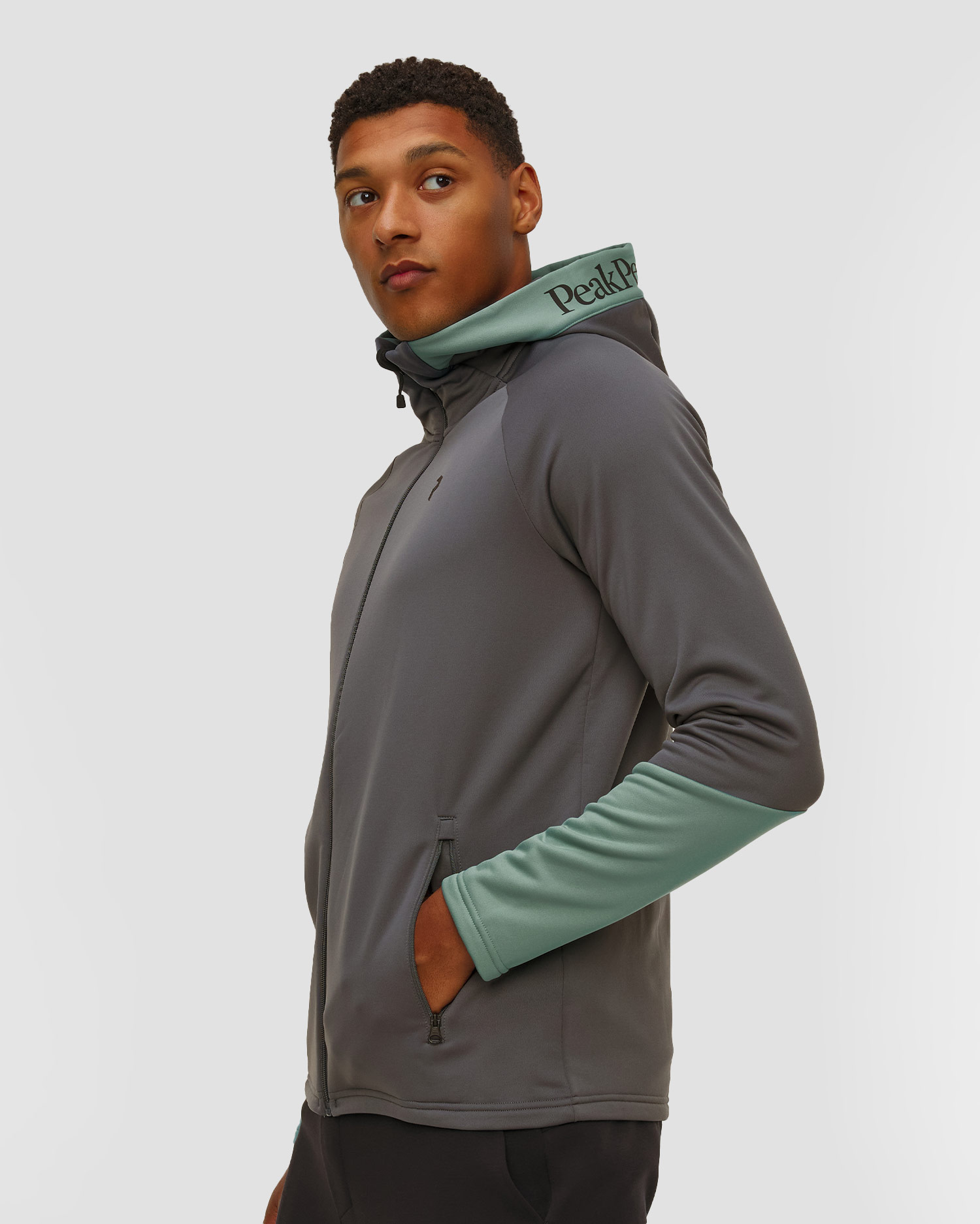 Peak Performance M Rider Essentials Zip Hood Kapuzenpullover für Herren helles Marineblau
