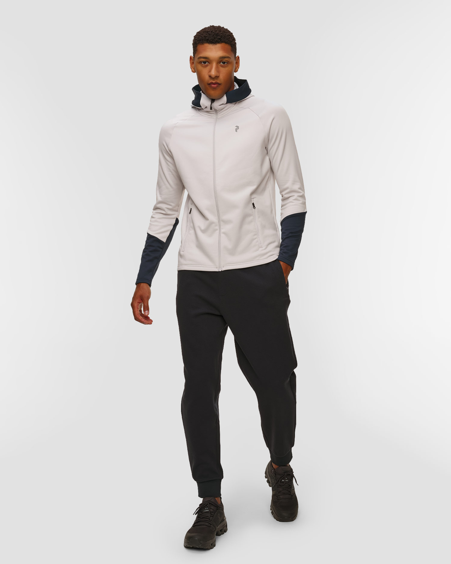 Peak Performance M Rider Essentials Zip Hood Kapuzenpullover für Herren in Weiß