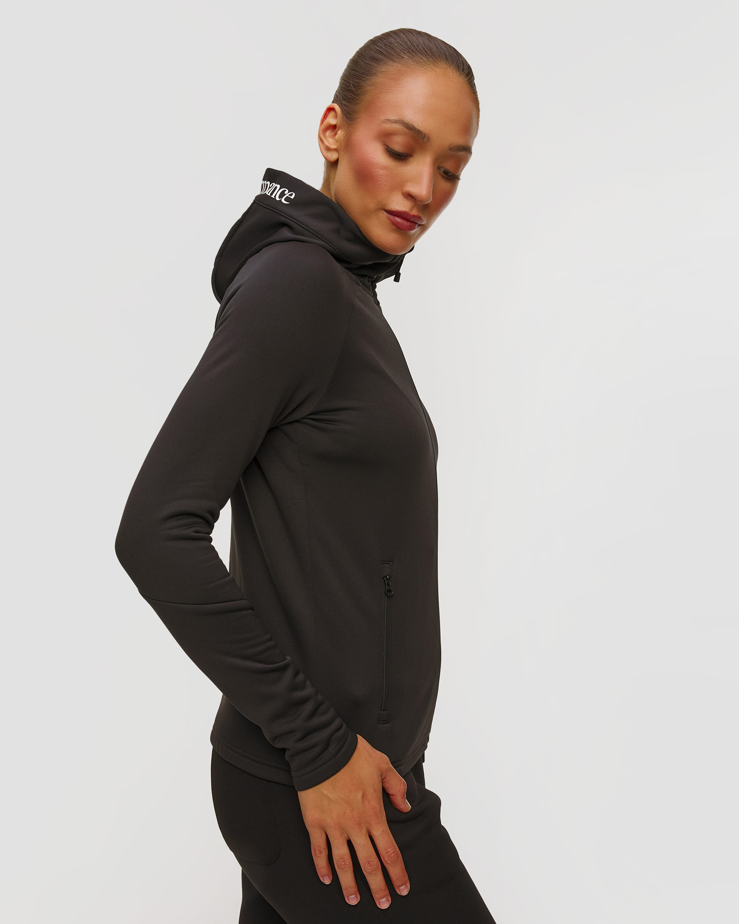 Peak Performance W Rider Essentials Zip Hood Kapuzenpullover für Damen in Schwarz