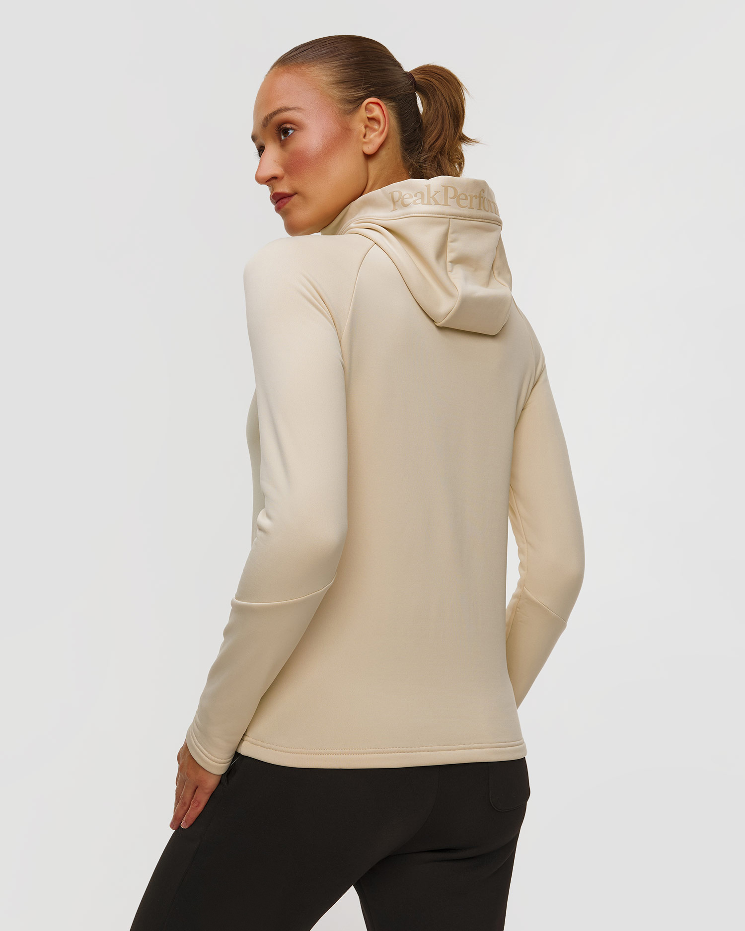 Peak Performance W Rider Essentials Zip Hood Kapuzenpullover für Damen in Beige