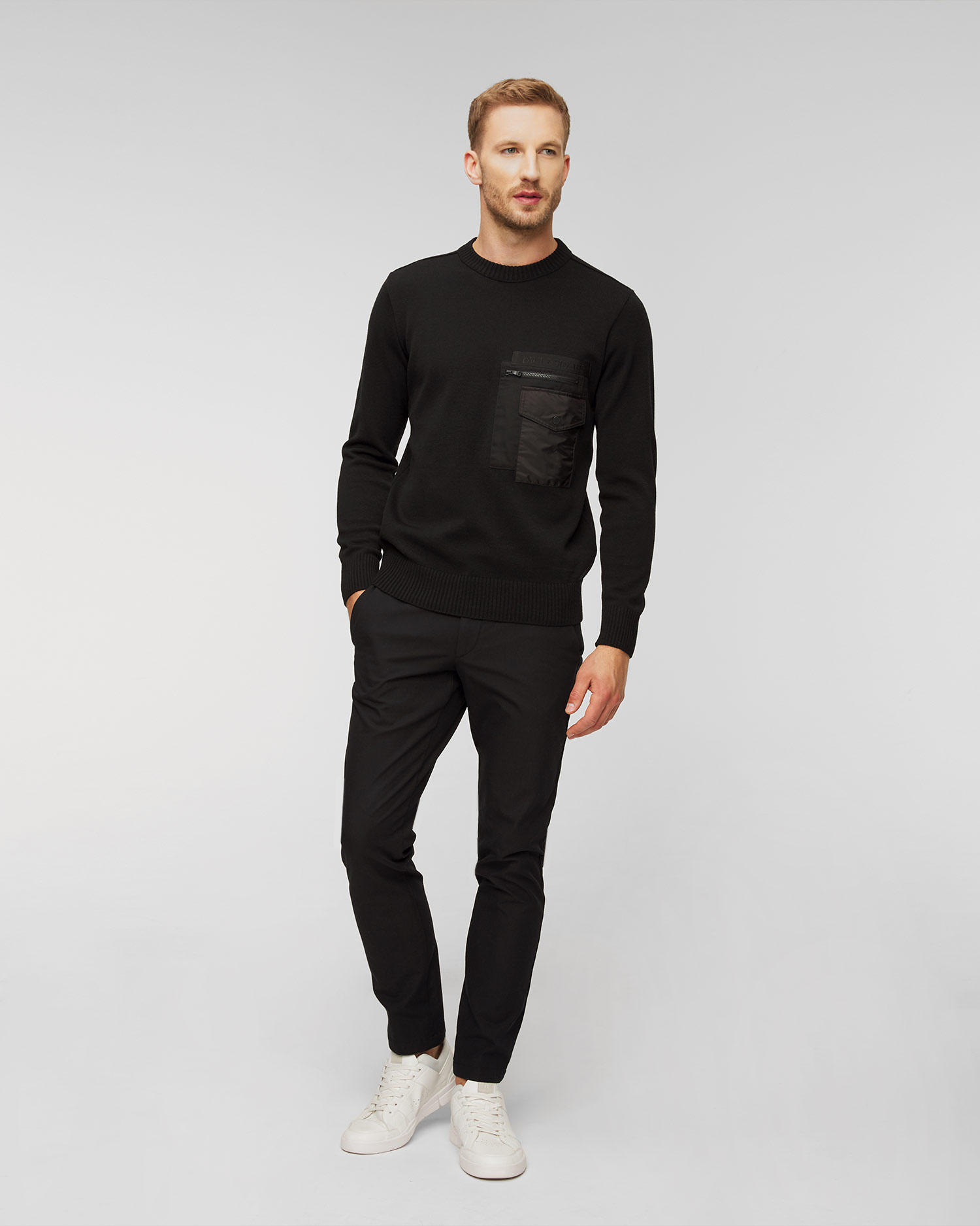 Pulover din lână pentru bărbați Paul&Shark - negru