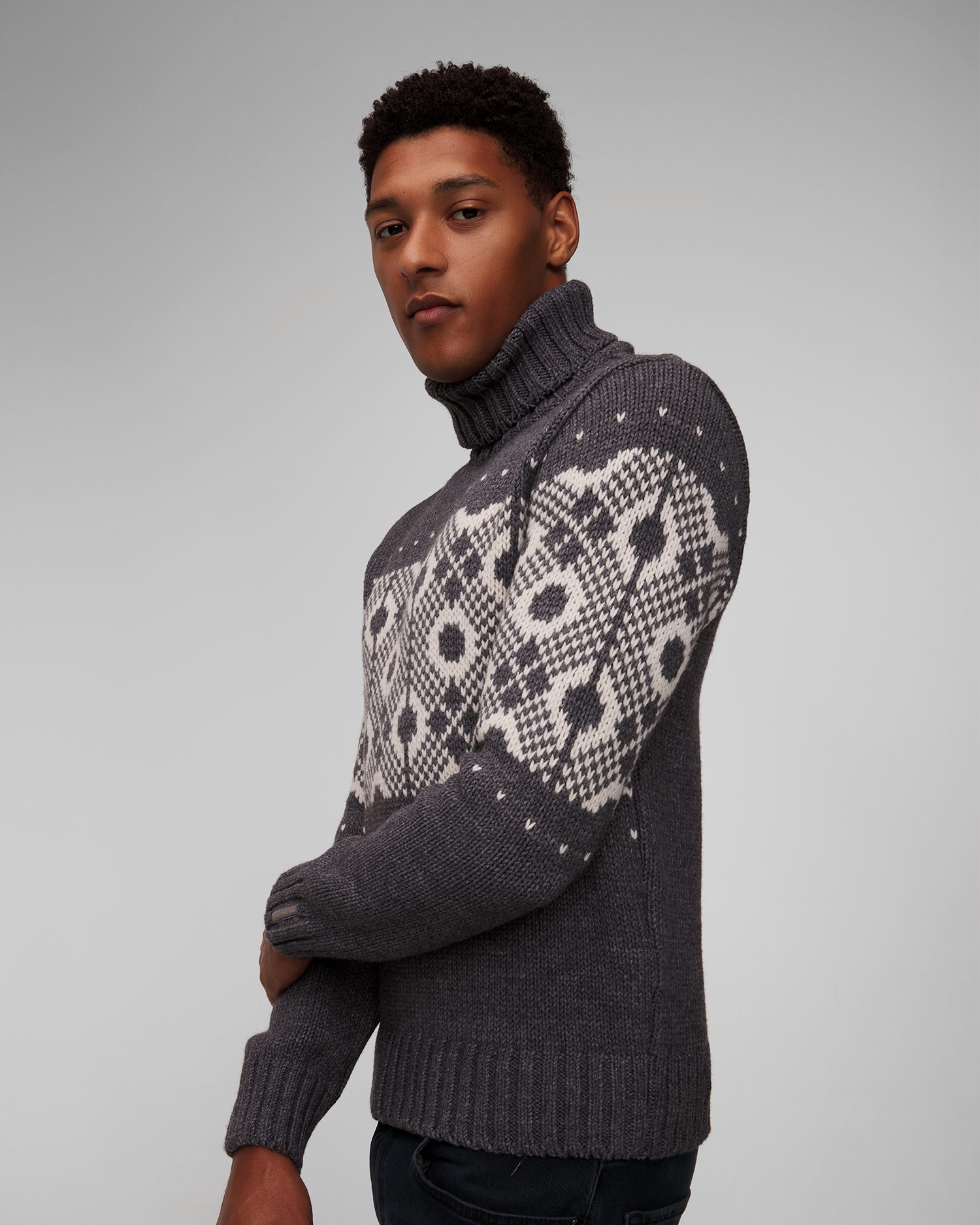 Pulover cu guler înalt din lână pentru bărbați Paul&Shark