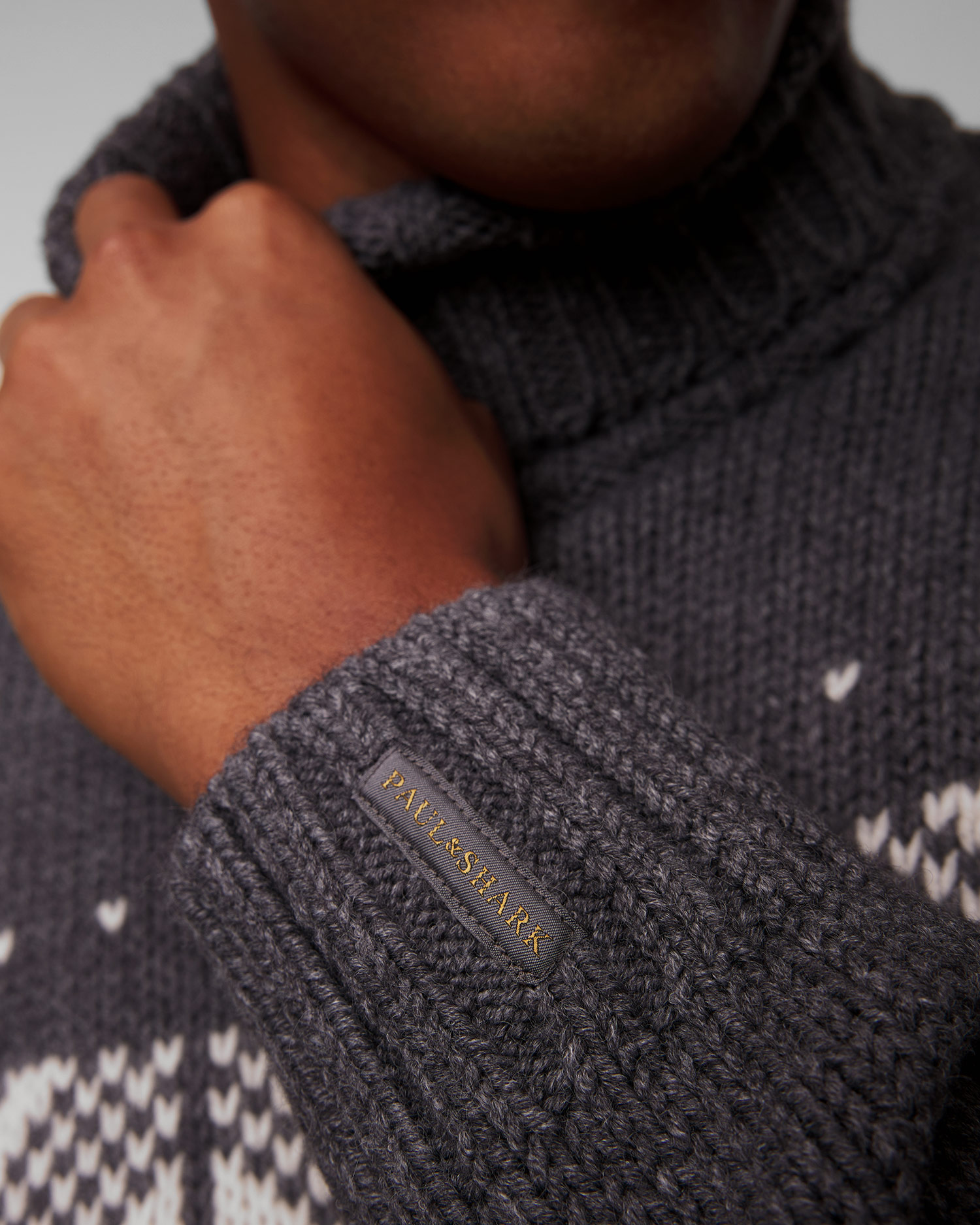 Pulover cu guler înalt din lână pentru bărbați Paul&Shark