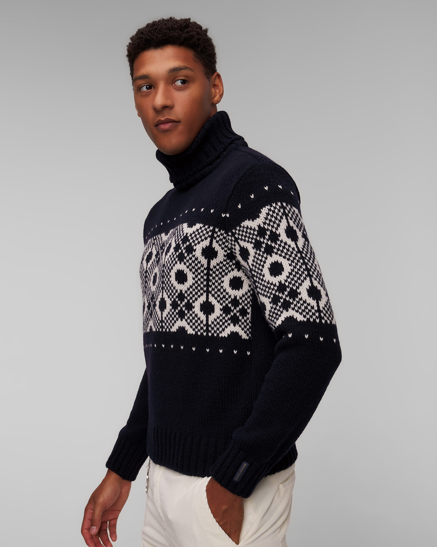 Paul&Shark Herren-Rollkragenpullover aus Wolle