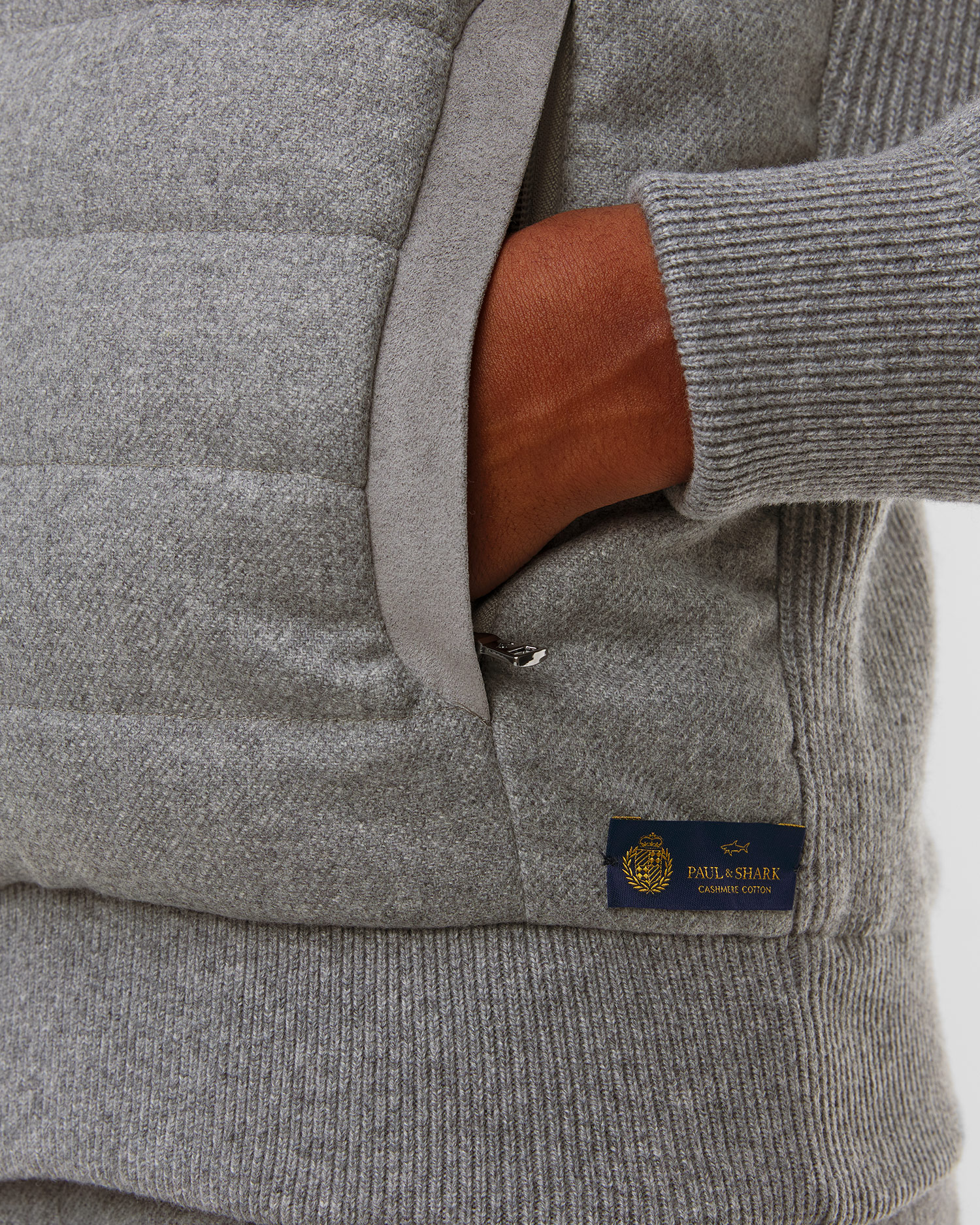 Szara kurtka wełniana męska Paul&Shark