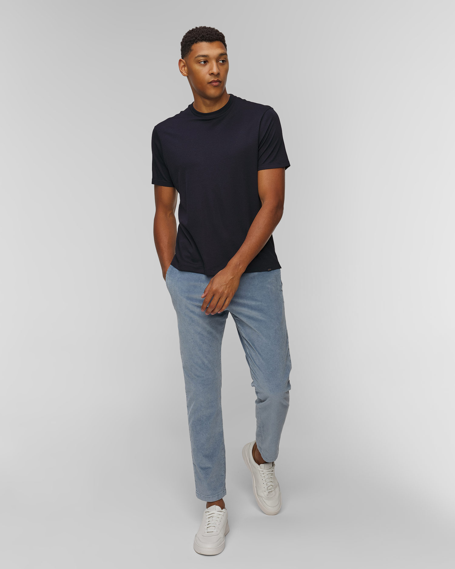 T-shirt bleu marine pour hommes Paul&Shark 