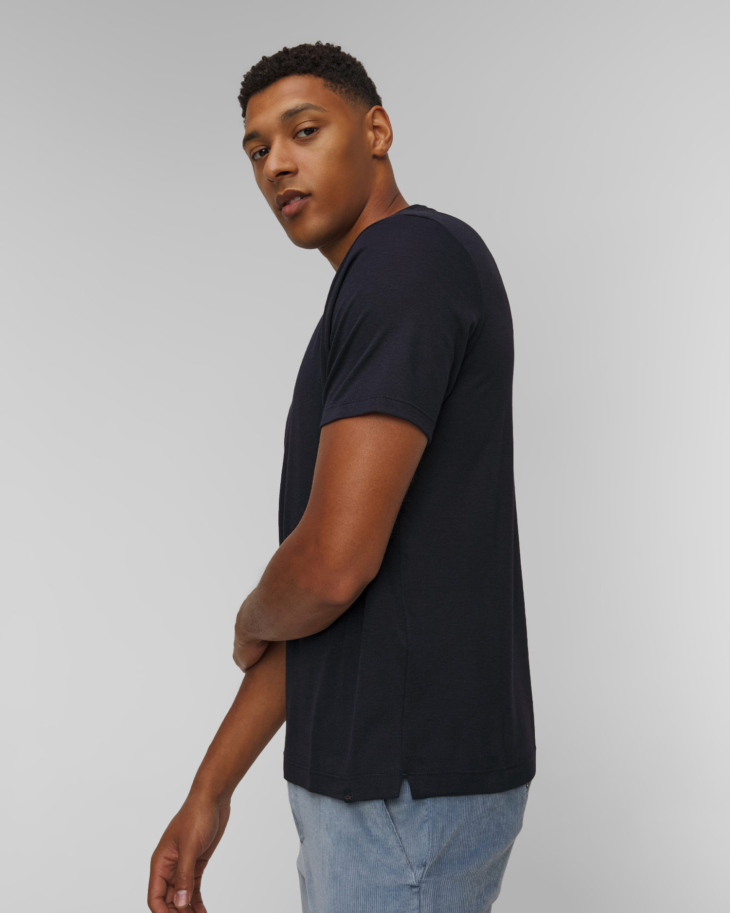 T-shirt bleu marine pour hommes Paul&Shark 