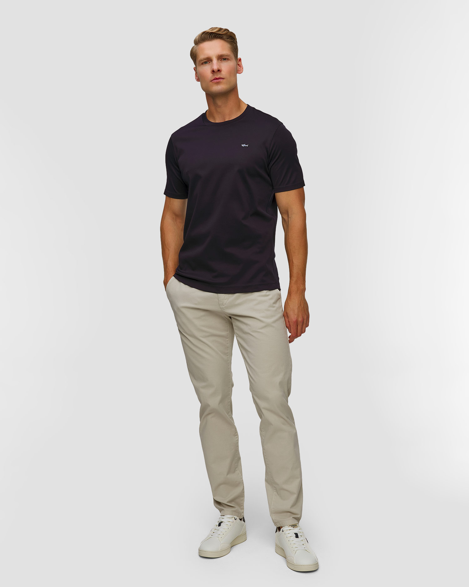 Granatowy T-shirt męski Paul&Shark