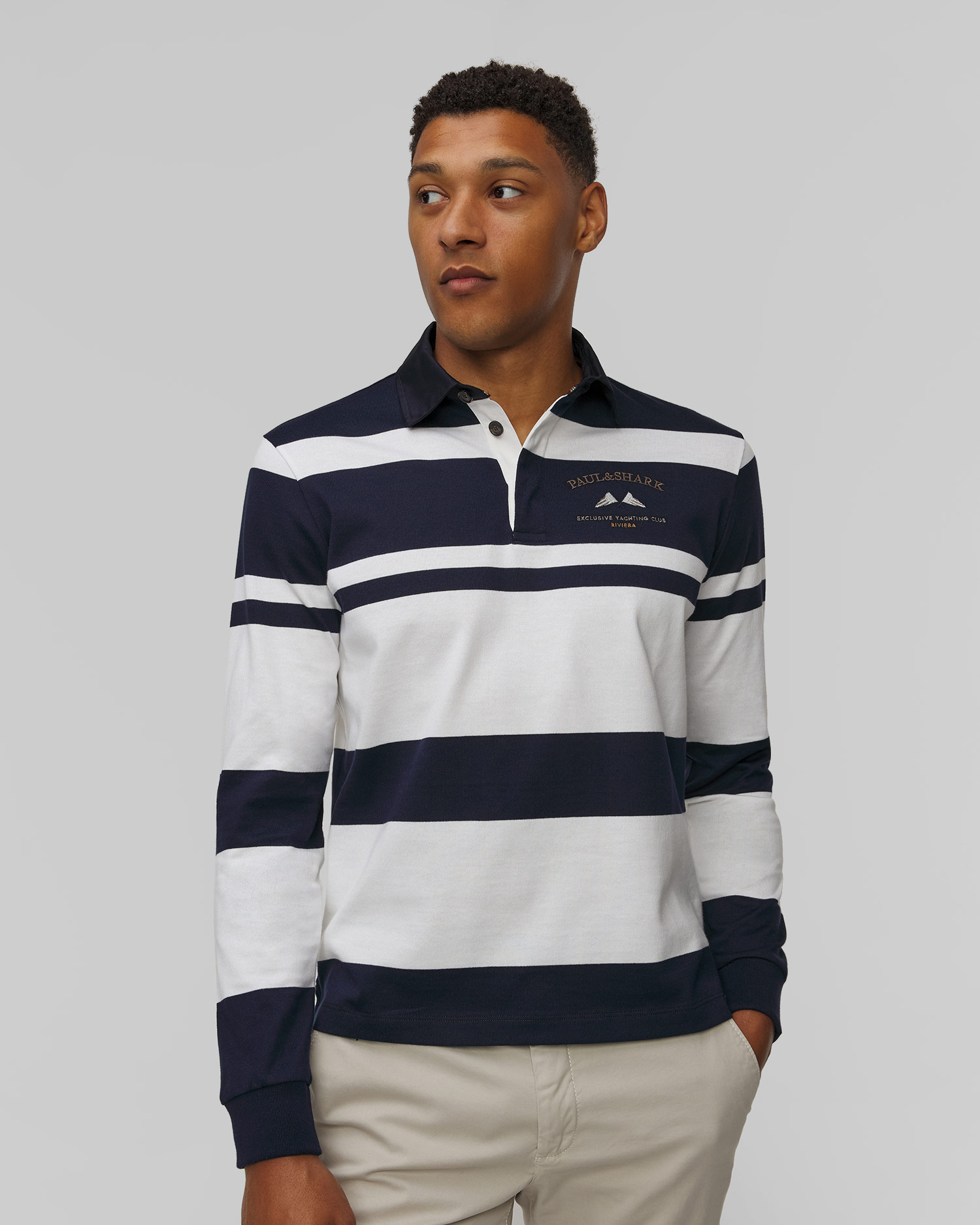Polo rayé pour hommes Paul&Shark
