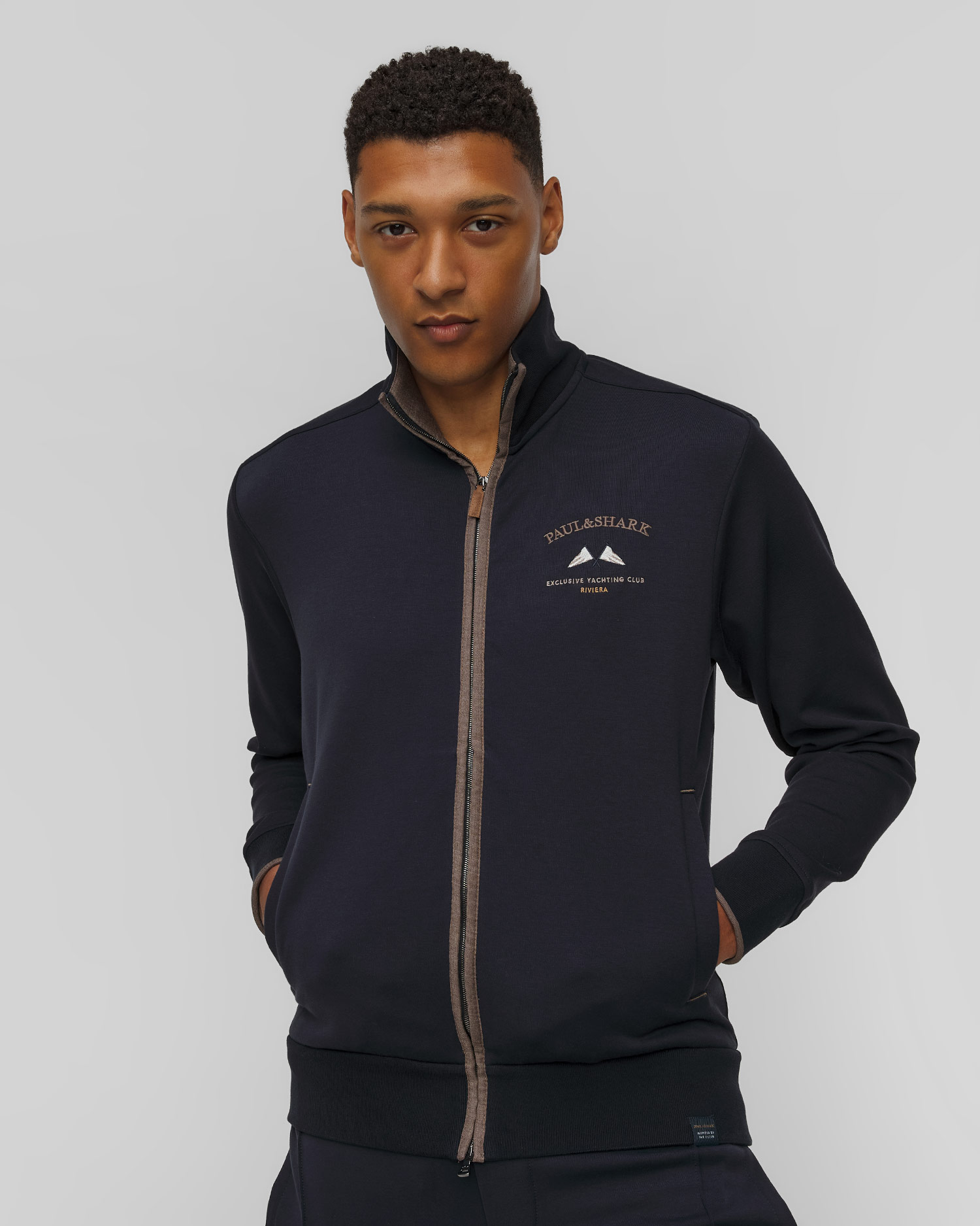 Sweat-shirt bleu marine pour hommes Paul&Shark 