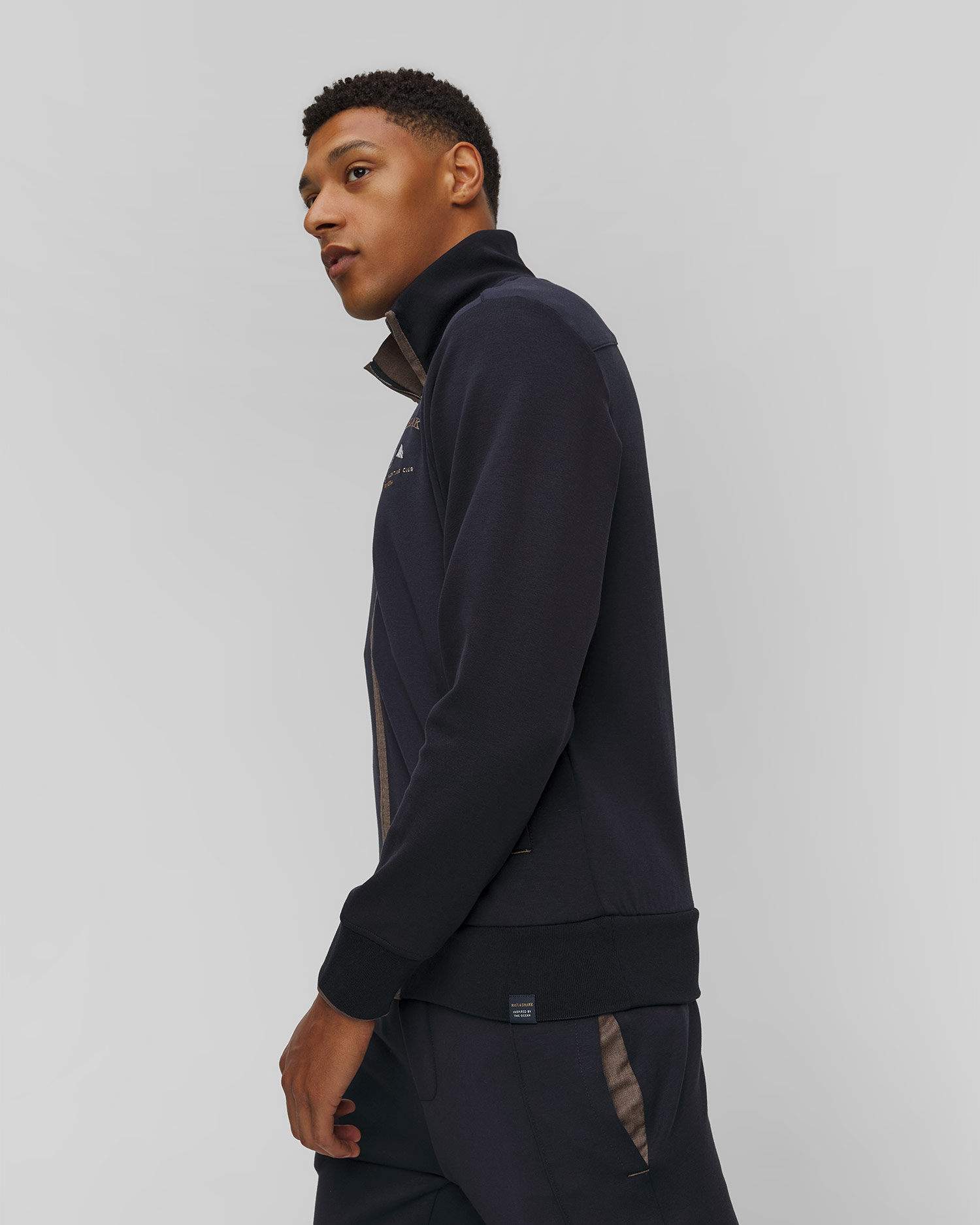 Sweat-shirt bleu marine pour hommes Paul&Shark 