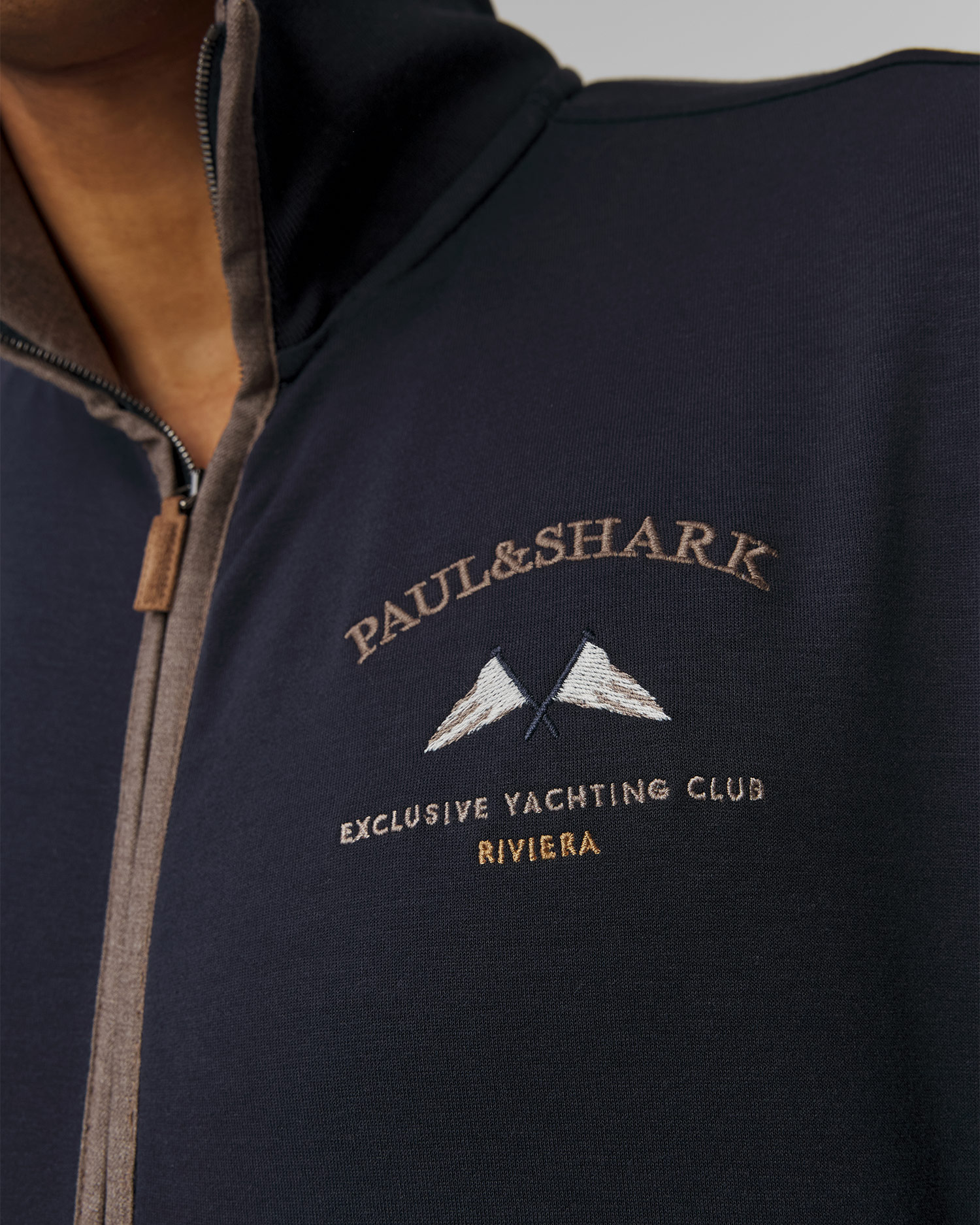 Sweat-shirt bleu marine pour hommes Paul&Shark 