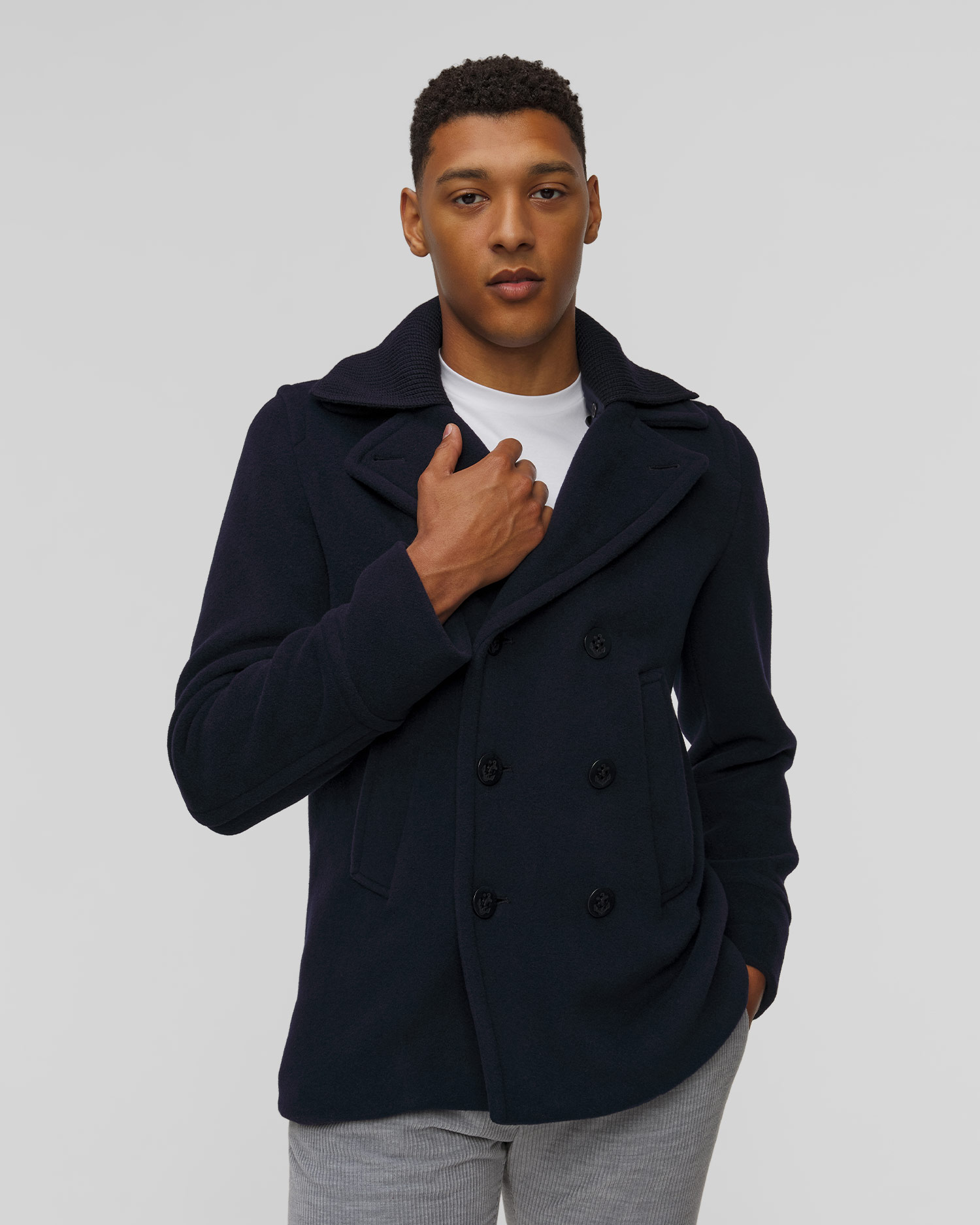 Wełniana granatowa kurtka męska Paul&Shark