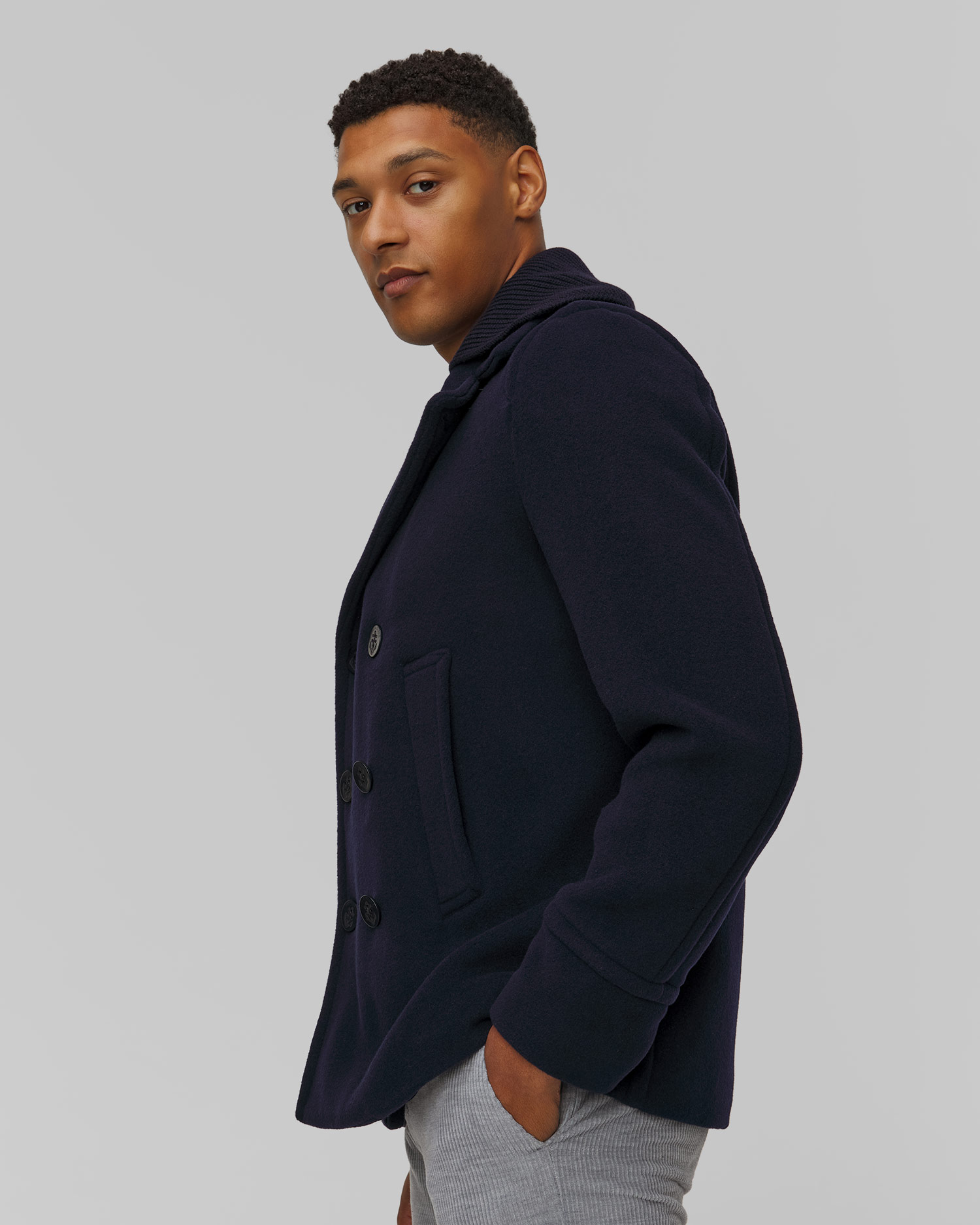 Wełniana granatowa kurtka męska Paul&Shark