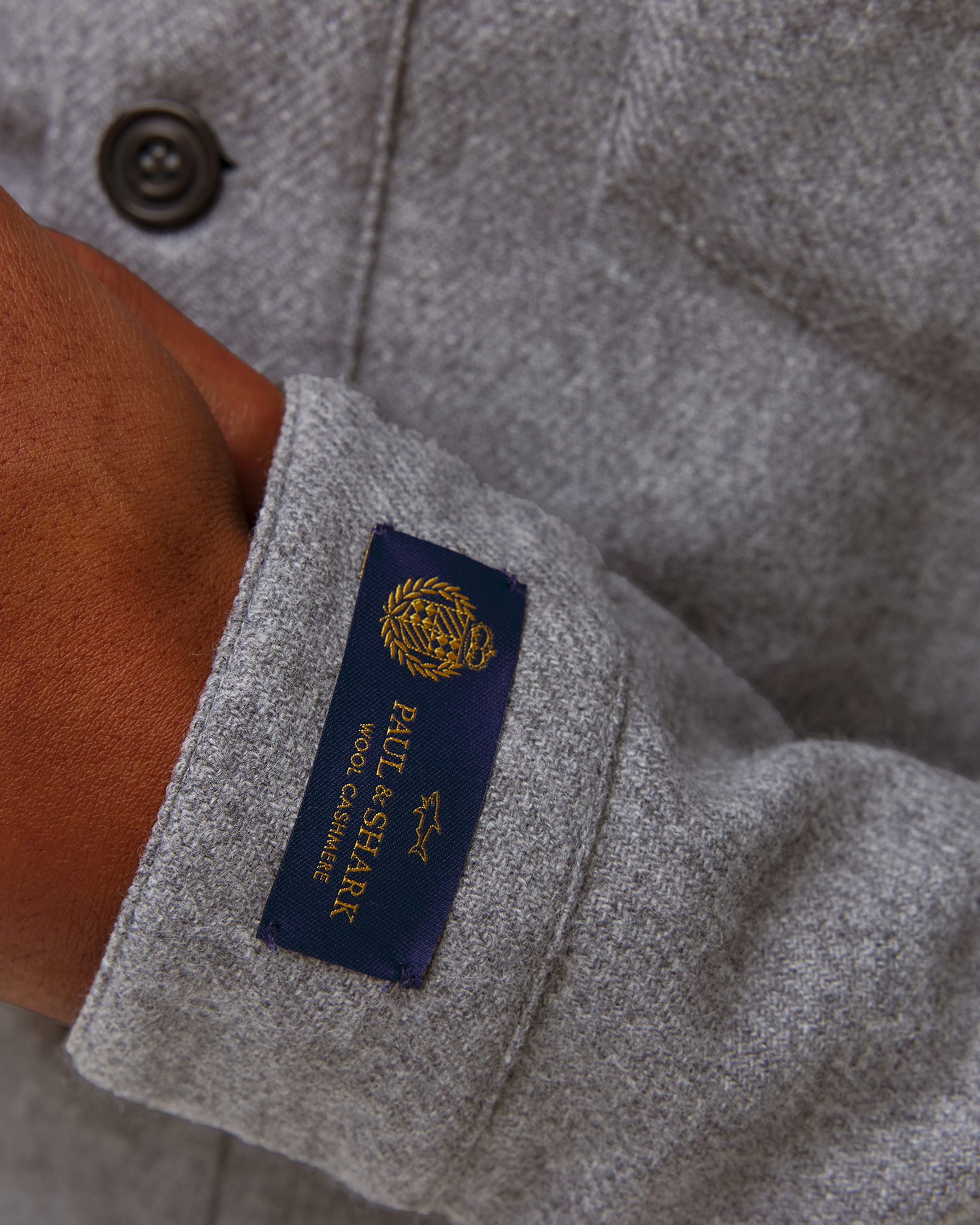 Szara koszula wełniana męska Paul&Shark