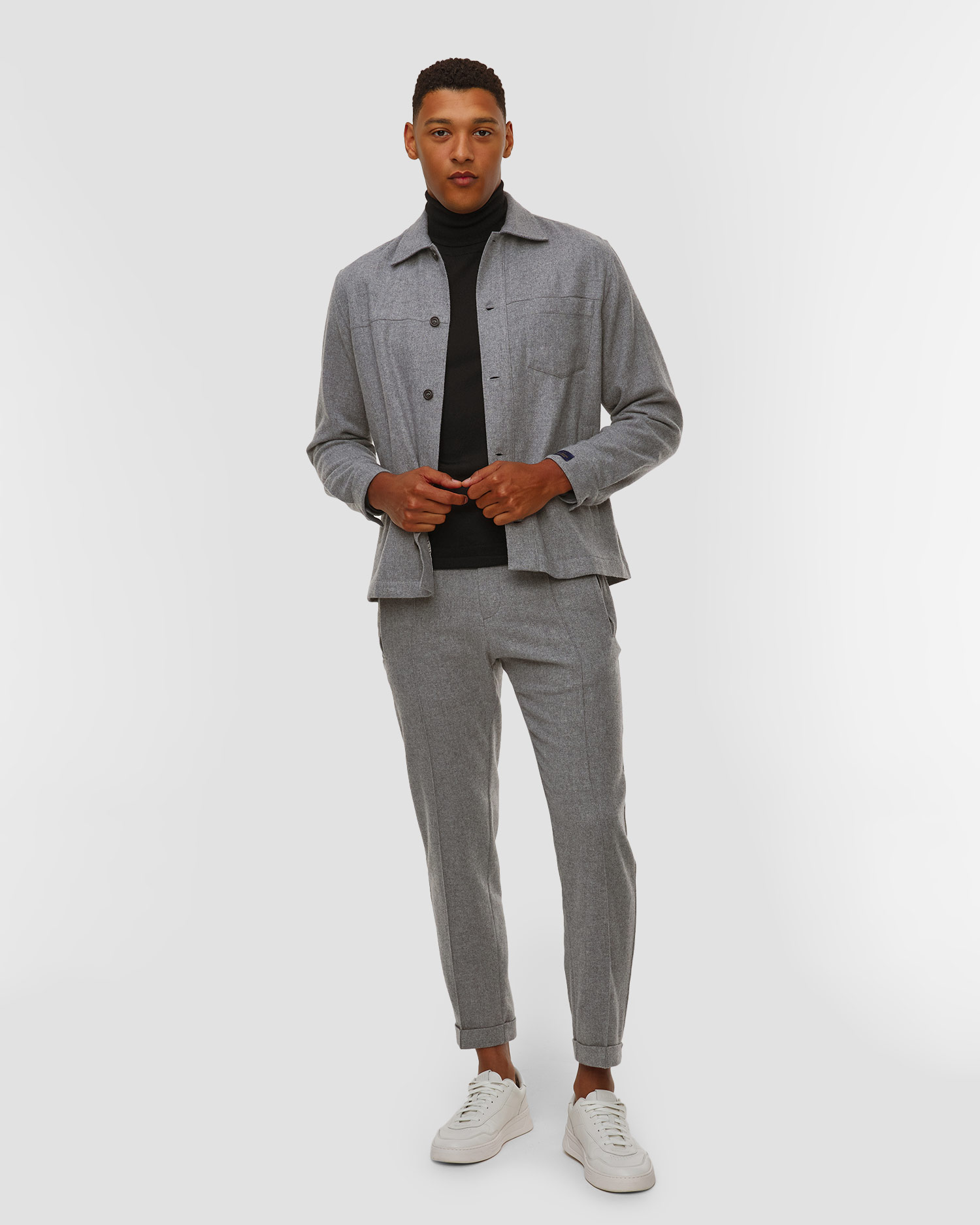 Pánske sivé vlnené nohavice Paul&Shark