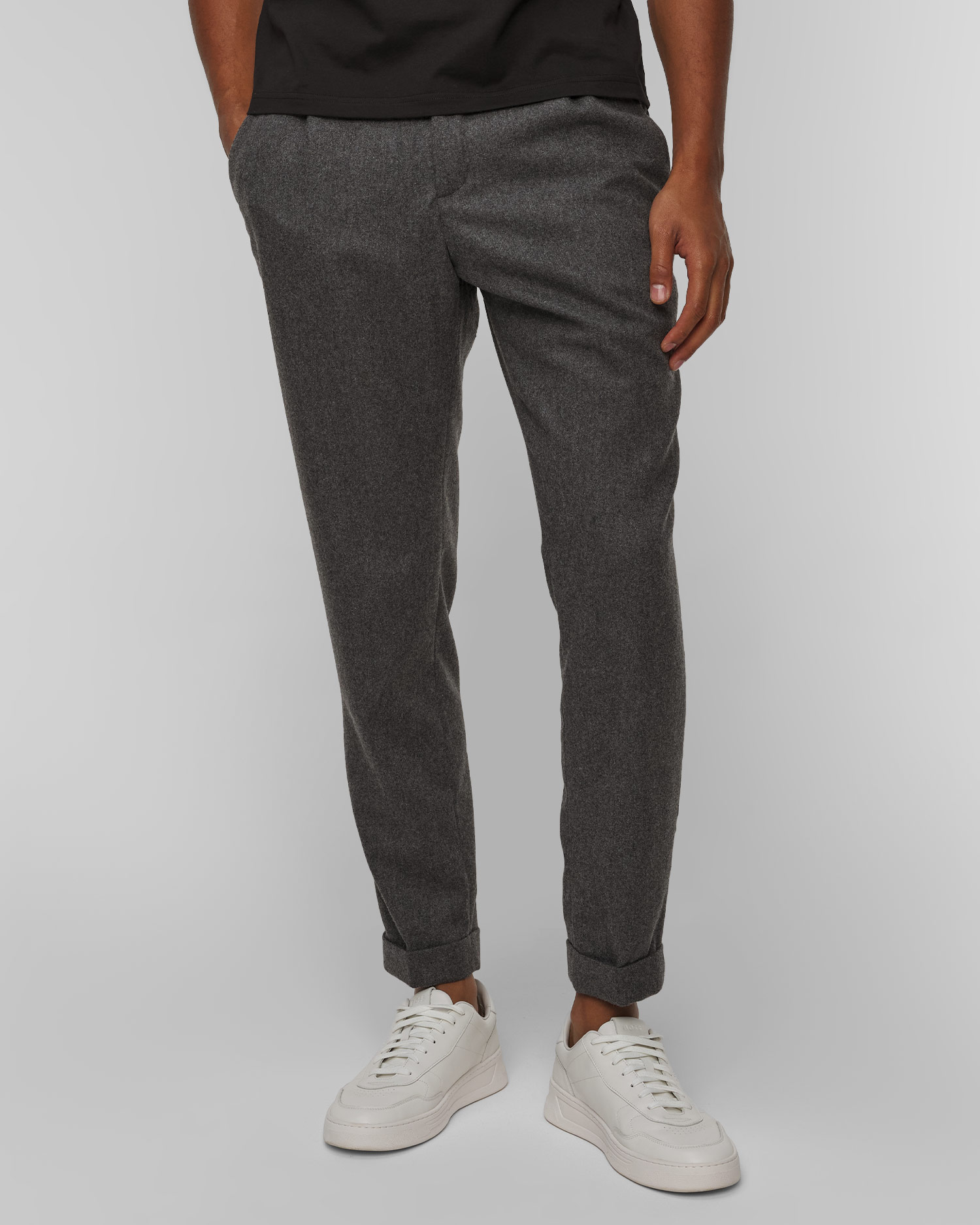 Pánske sivé vlnené nohavice Paul&Shark