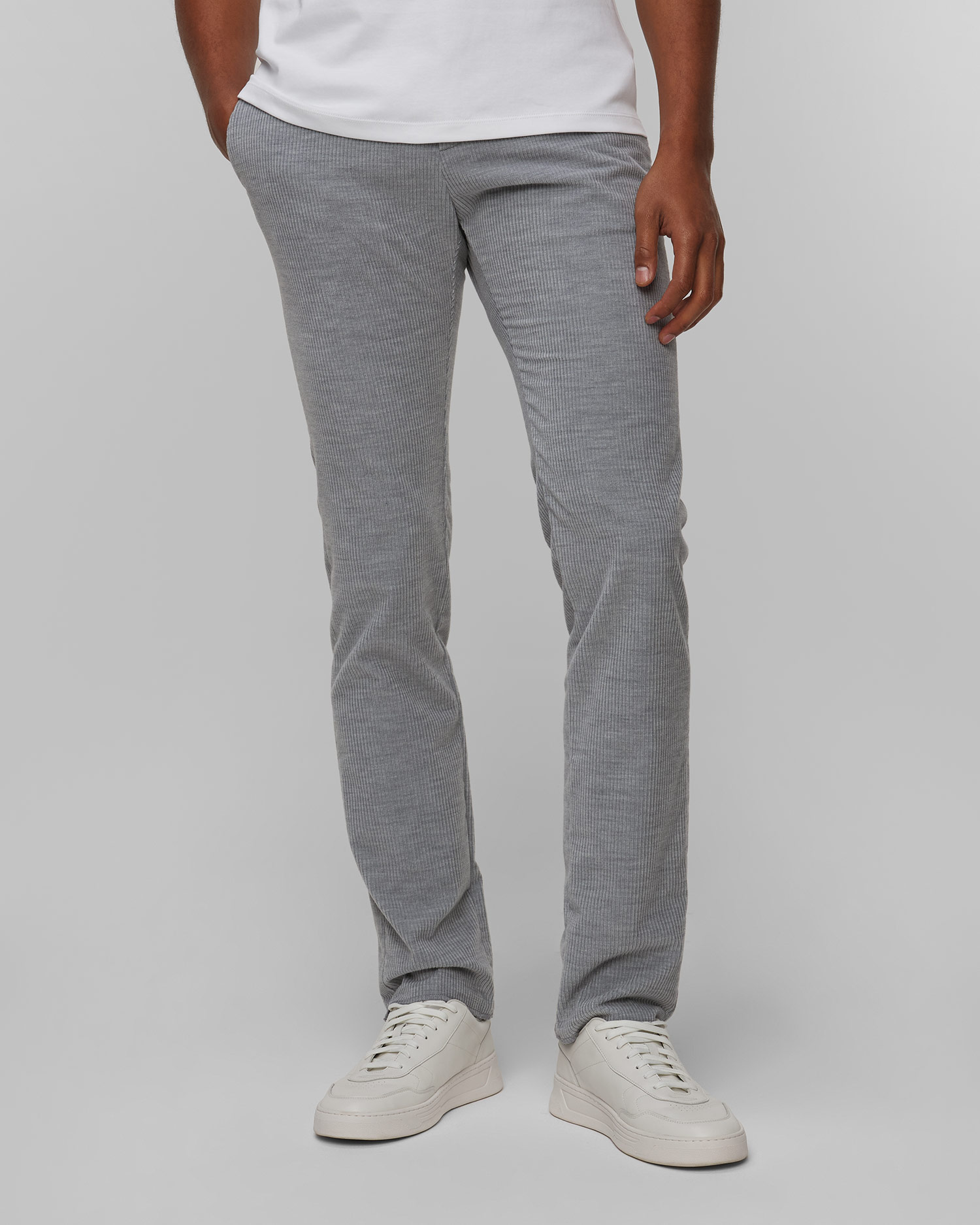 Paul&Shark Herren-Cordhose mit Kaschmir in Grau