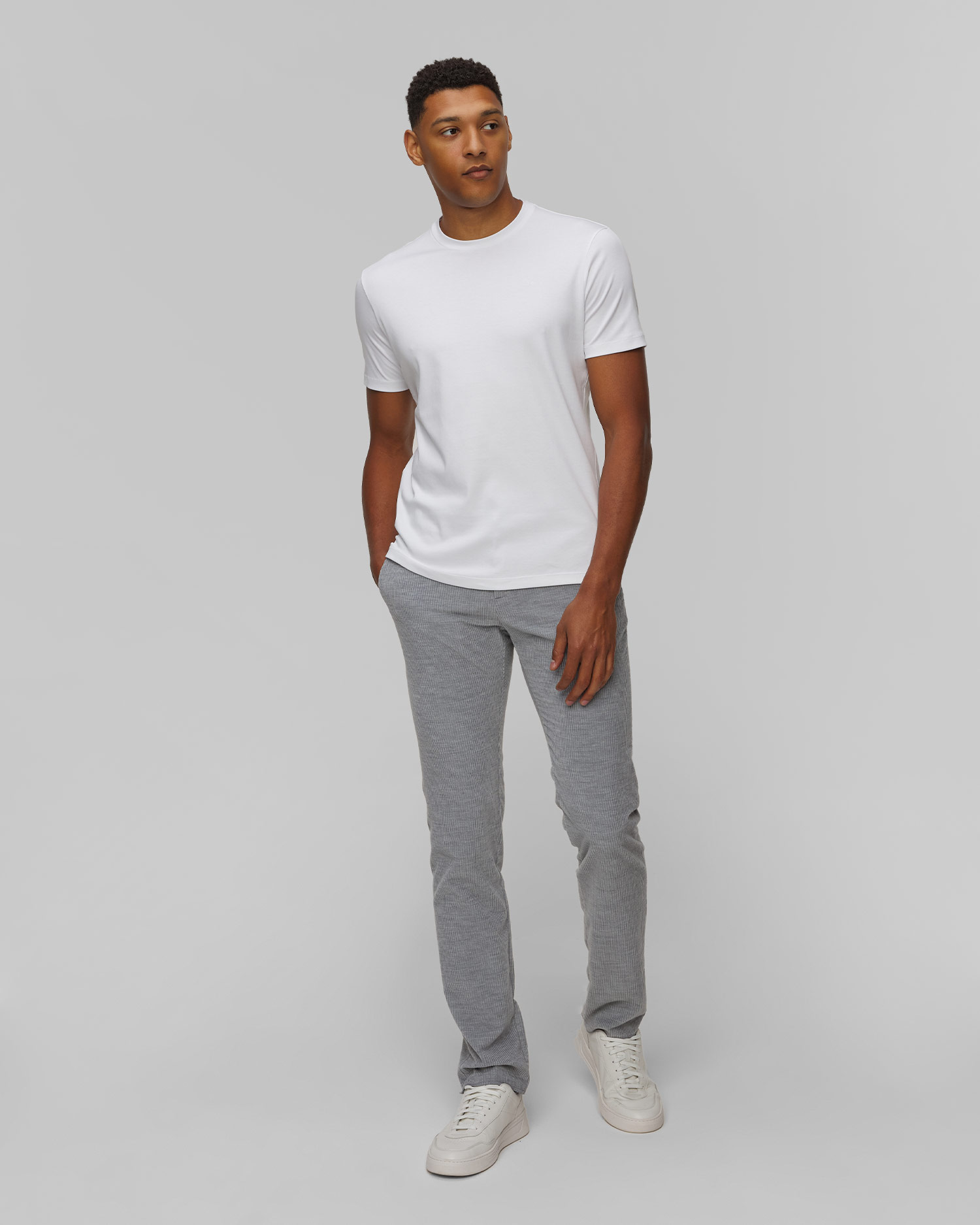 Paul&Shark Herren-Cordhose mit Kaschmir in Grau