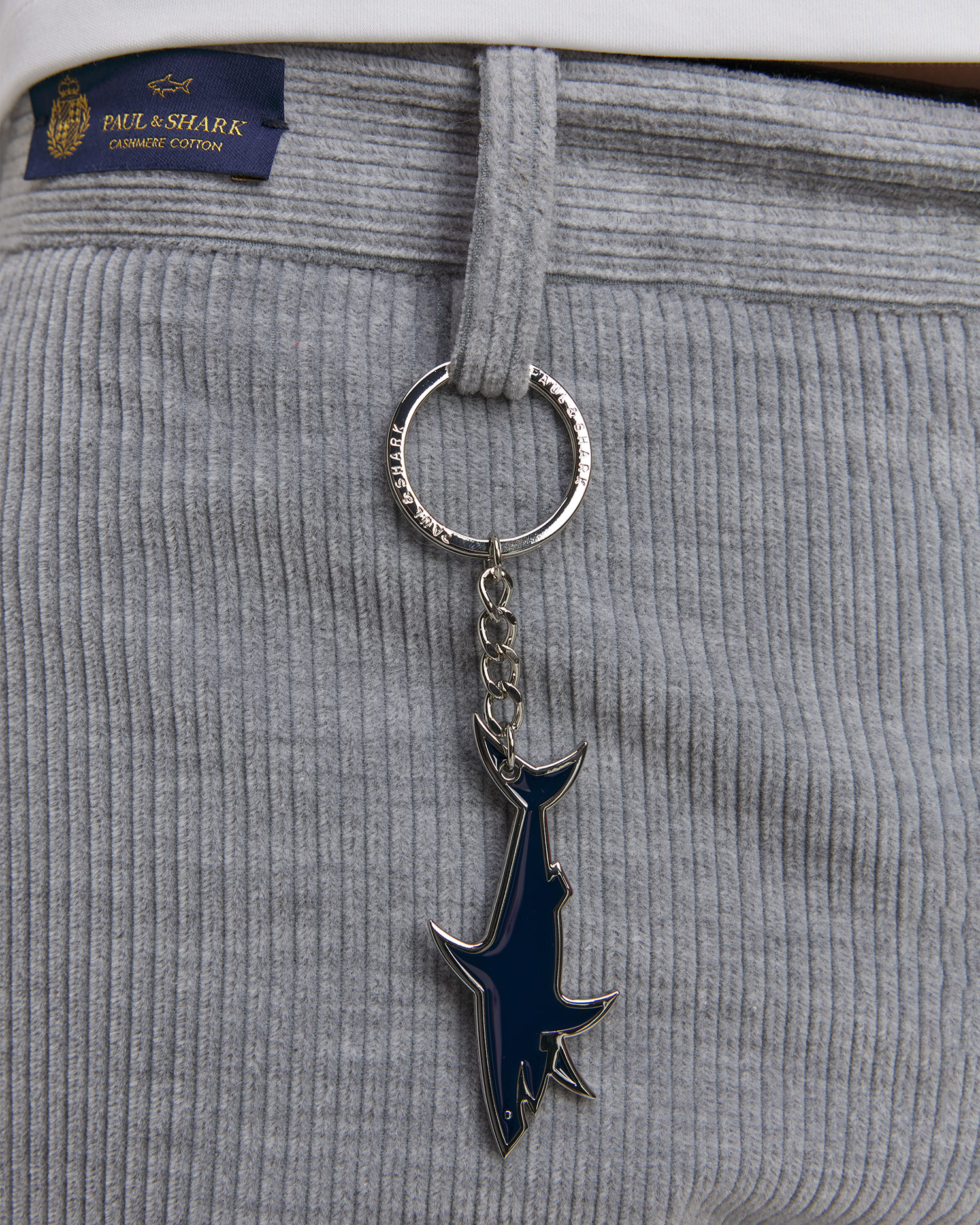 Pánske sivé menčestrové nohavice s kašmírom Paul&Shark