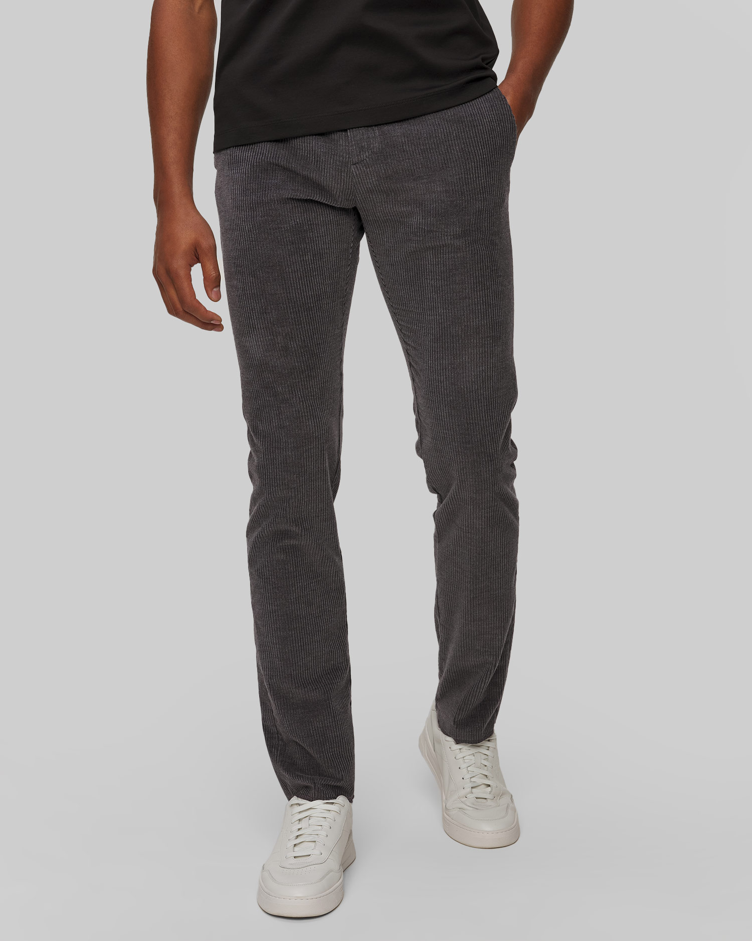 Pánske sivé menčestrové nohavice s kašmírom Paul&Shark