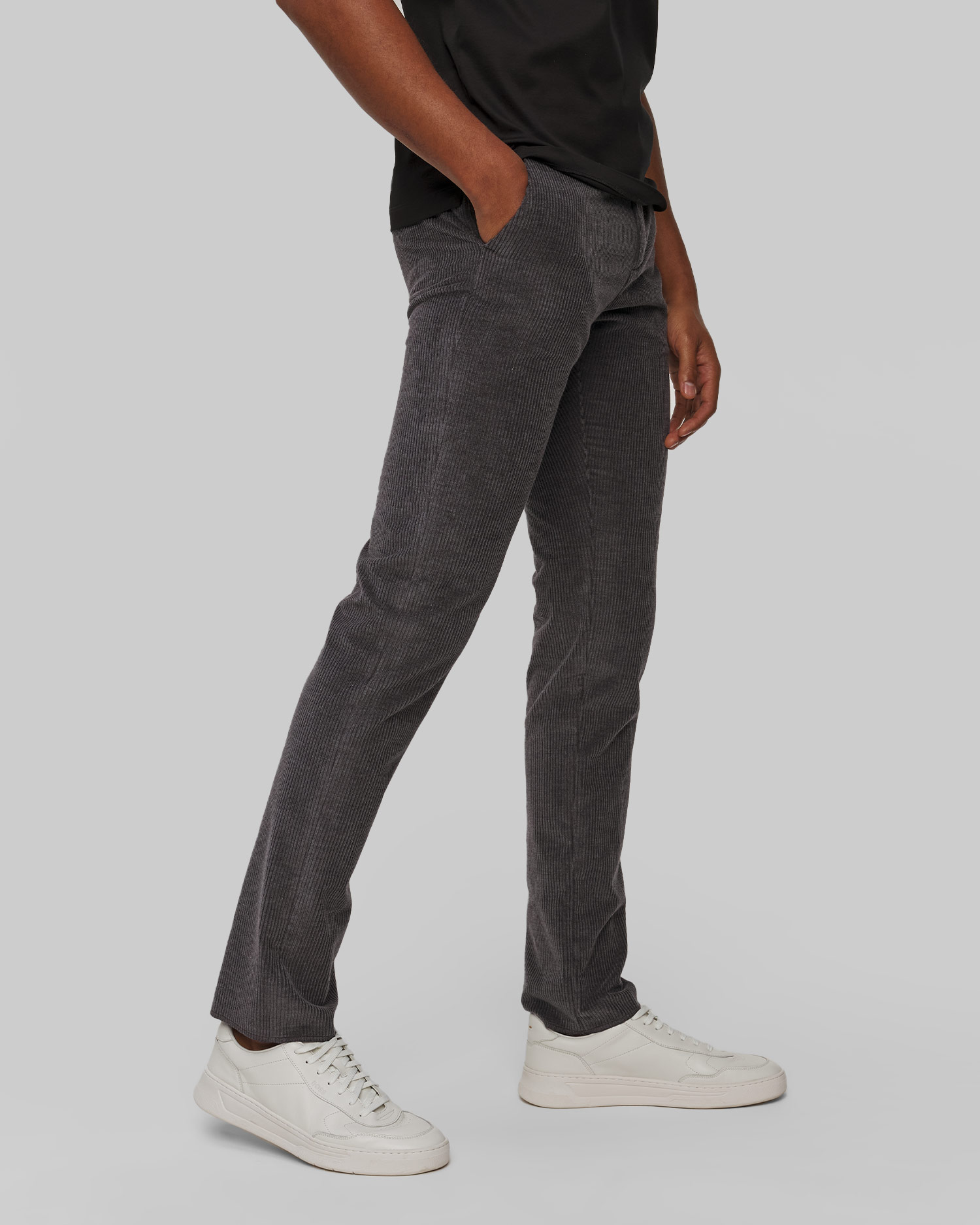 Pánske sivé menčestrové nohavice s kašmírom Paul&Shark