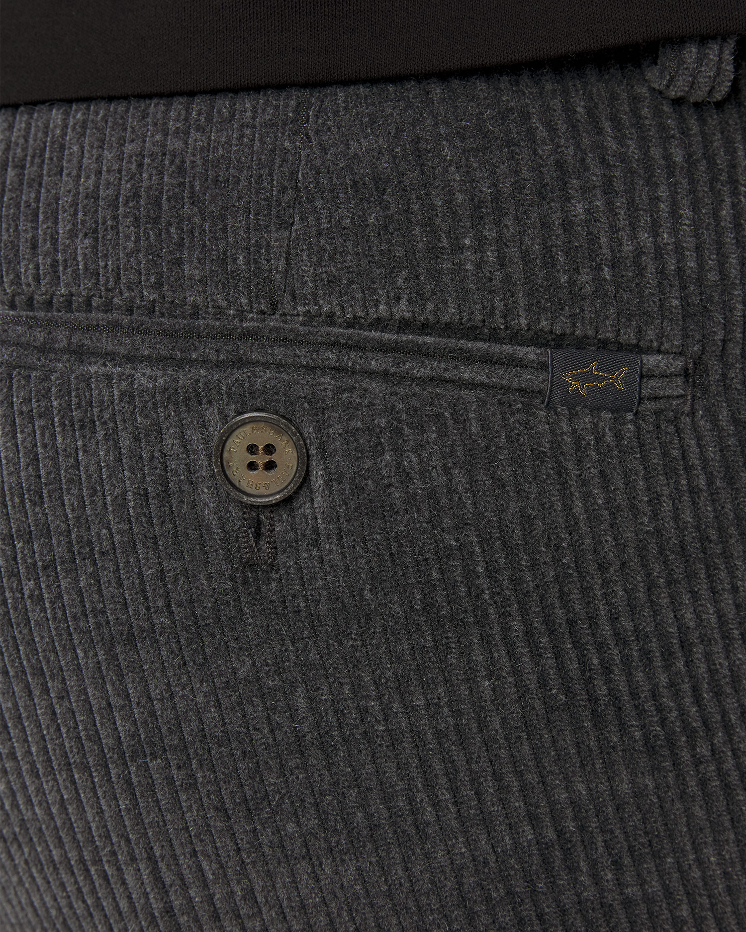 Pánske sivé menčestrové nohavice s kašmírom Paul&Shark