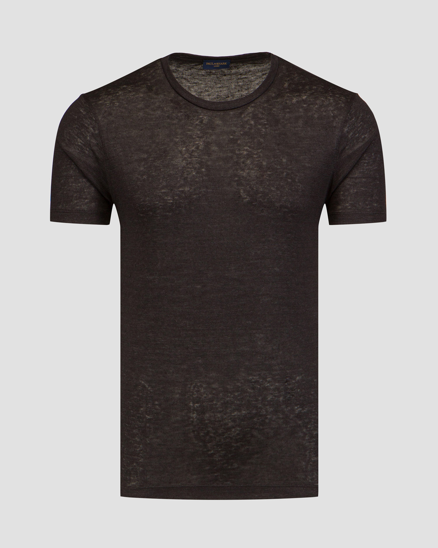 Paul&Shark Herren-T-Shirt aus Leinen in Schwarz