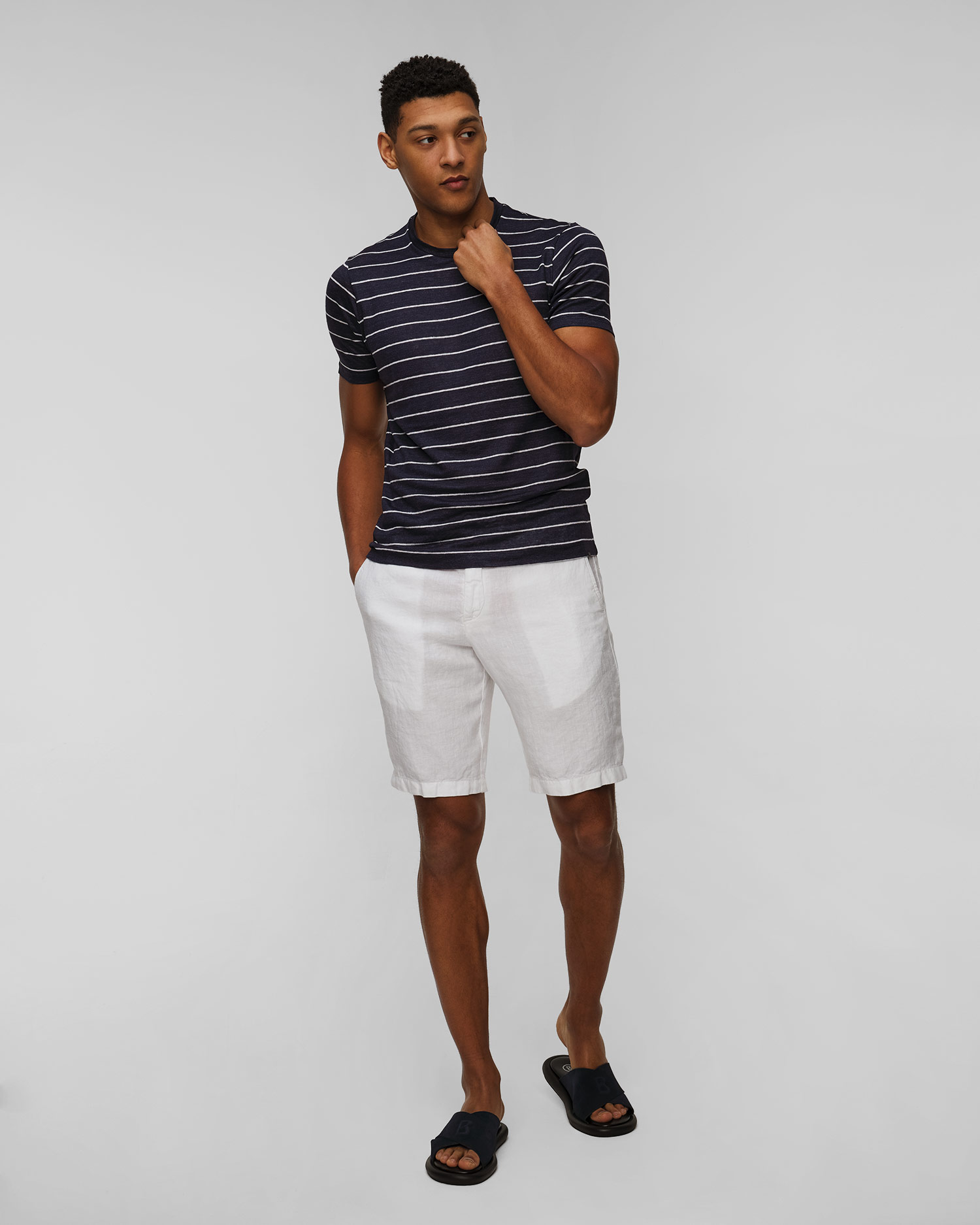 Men's striped linen T-shirt Paul&Shark