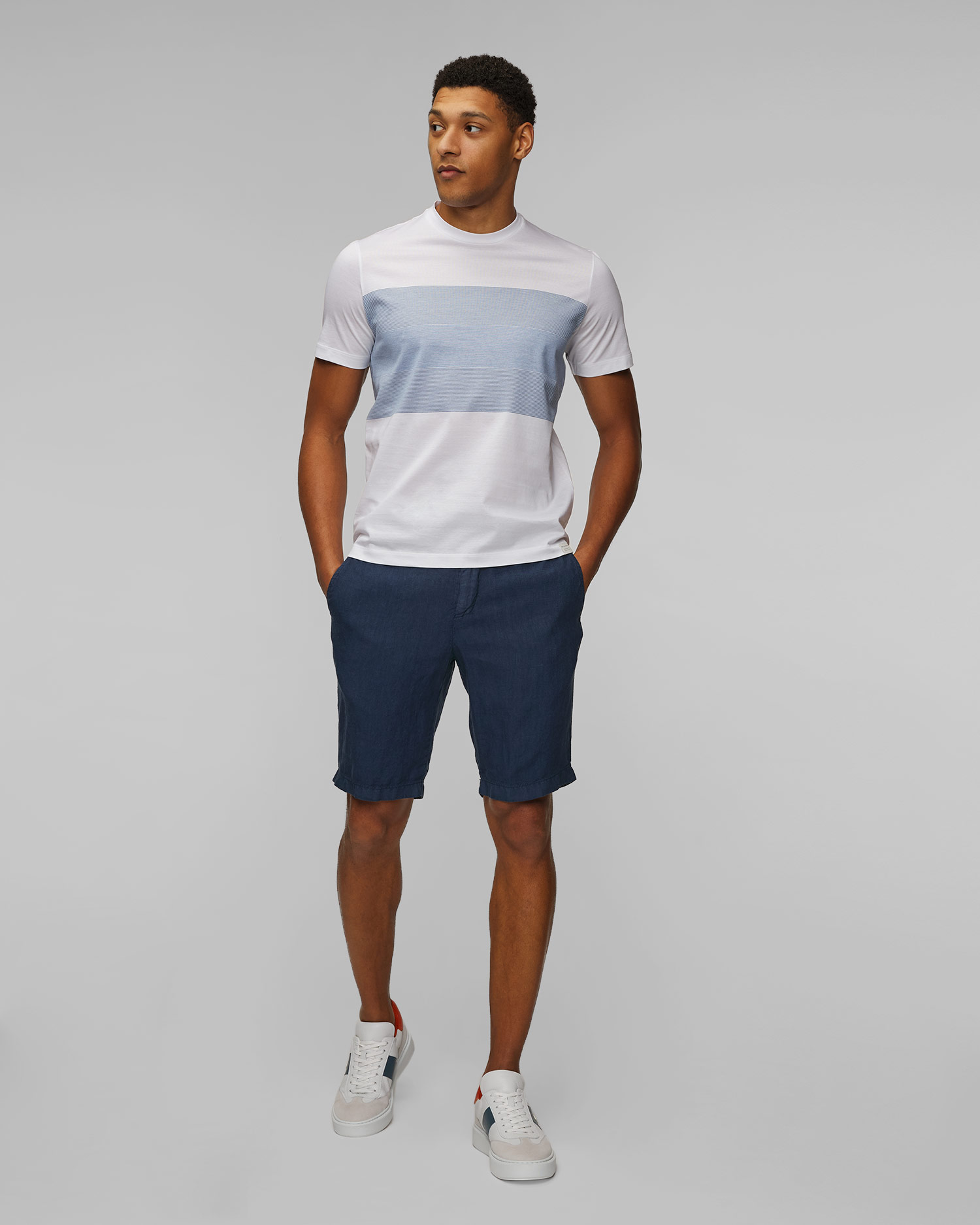 T-shirt pour hommes Paul&Shark, Couleur: Biały,Niebieski