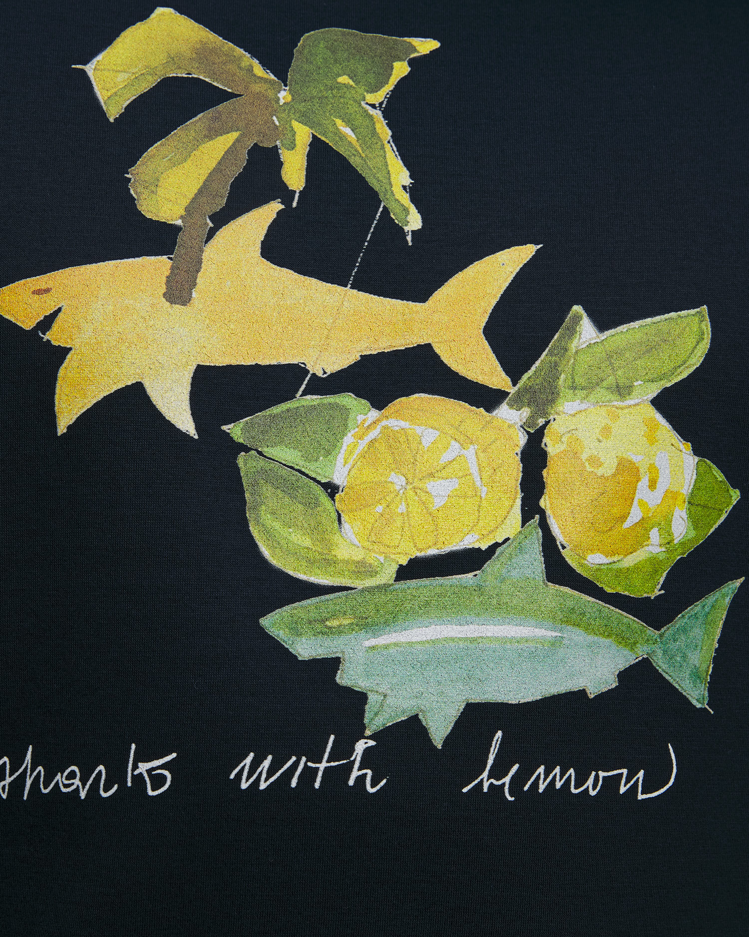 Men's navy blue printed T-shirt Paul&Shark