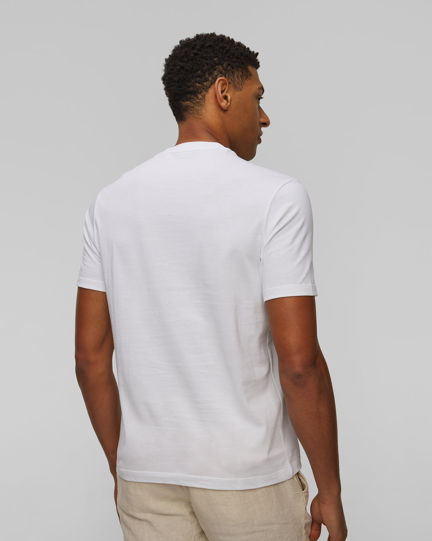 T-shirt imprimé blanc pour hommes Paul&Shark