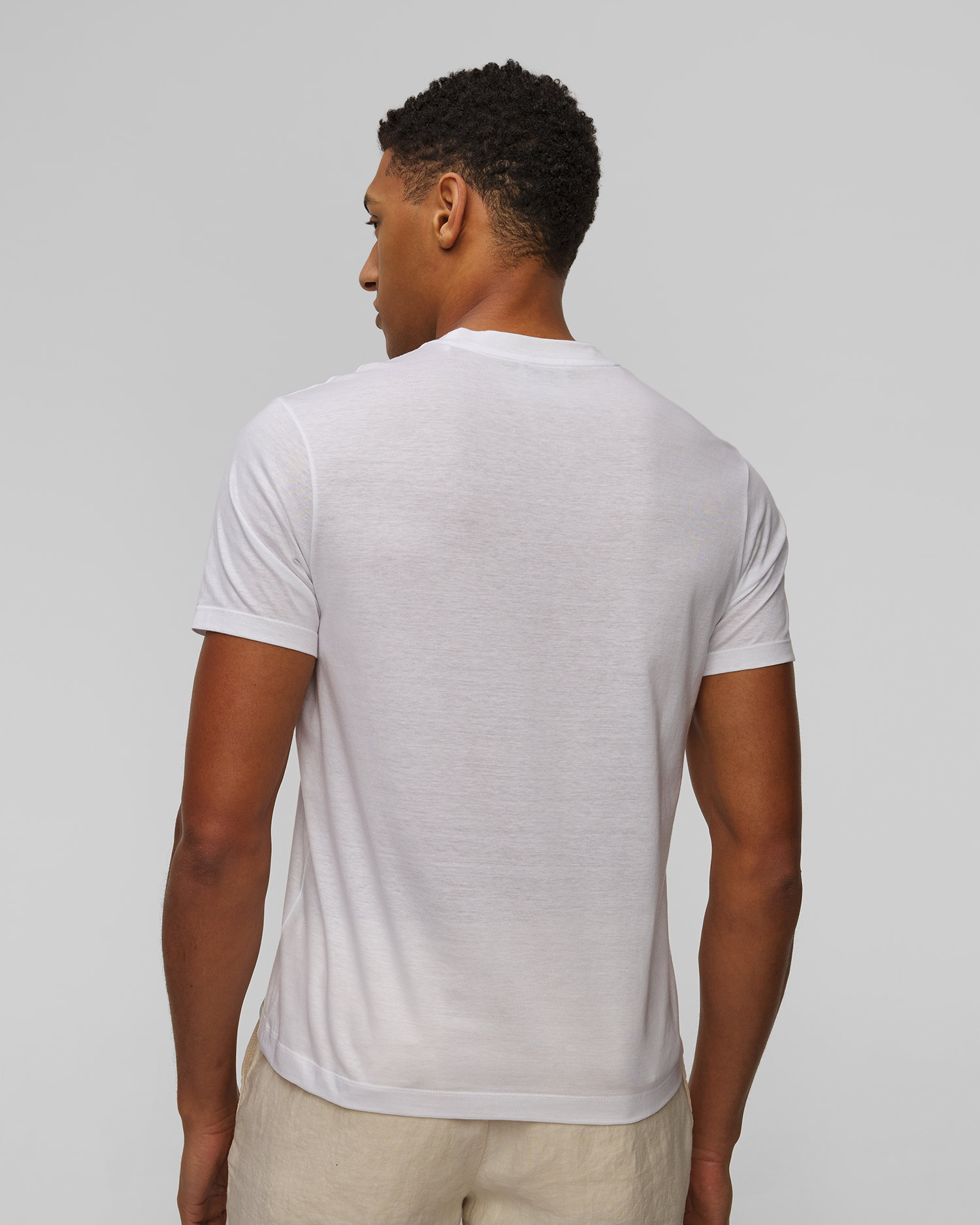 T-shirt blanc avec broderie pour hommes Paul&Shark