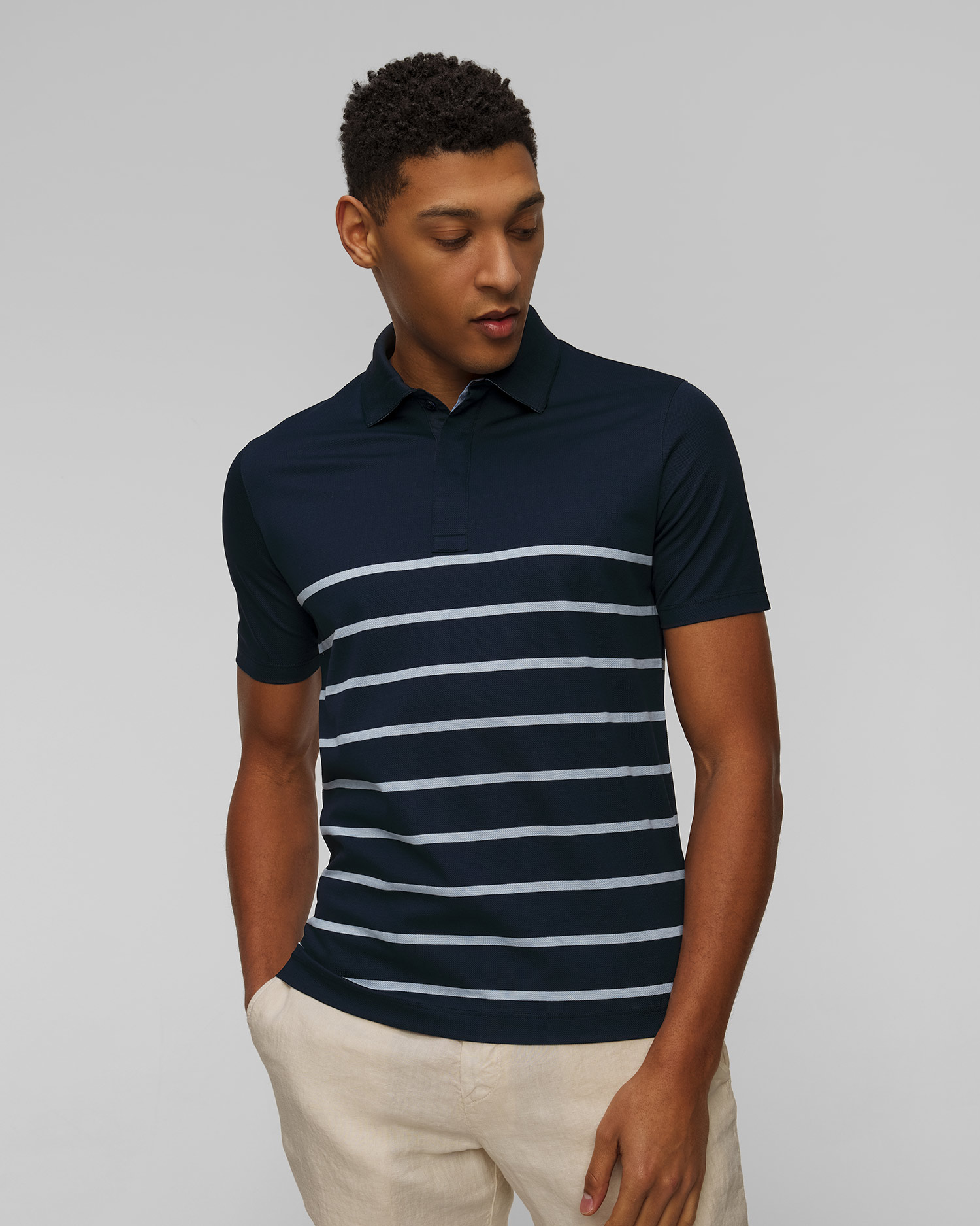 Polo rayé pour hommes Paul&Shark, Couleur: Print,Granatowy