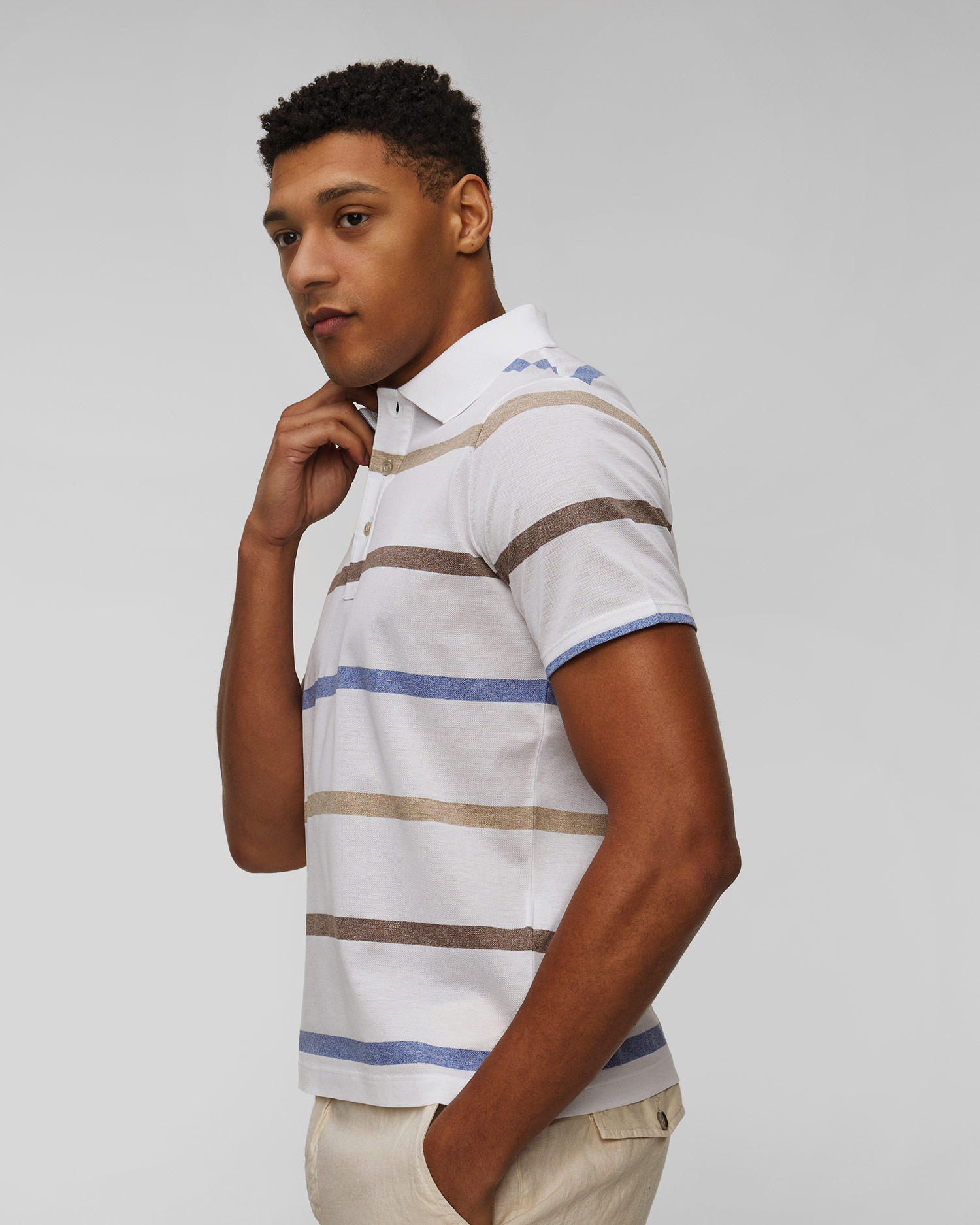 Polo rayé pour hommes Paul&Shark