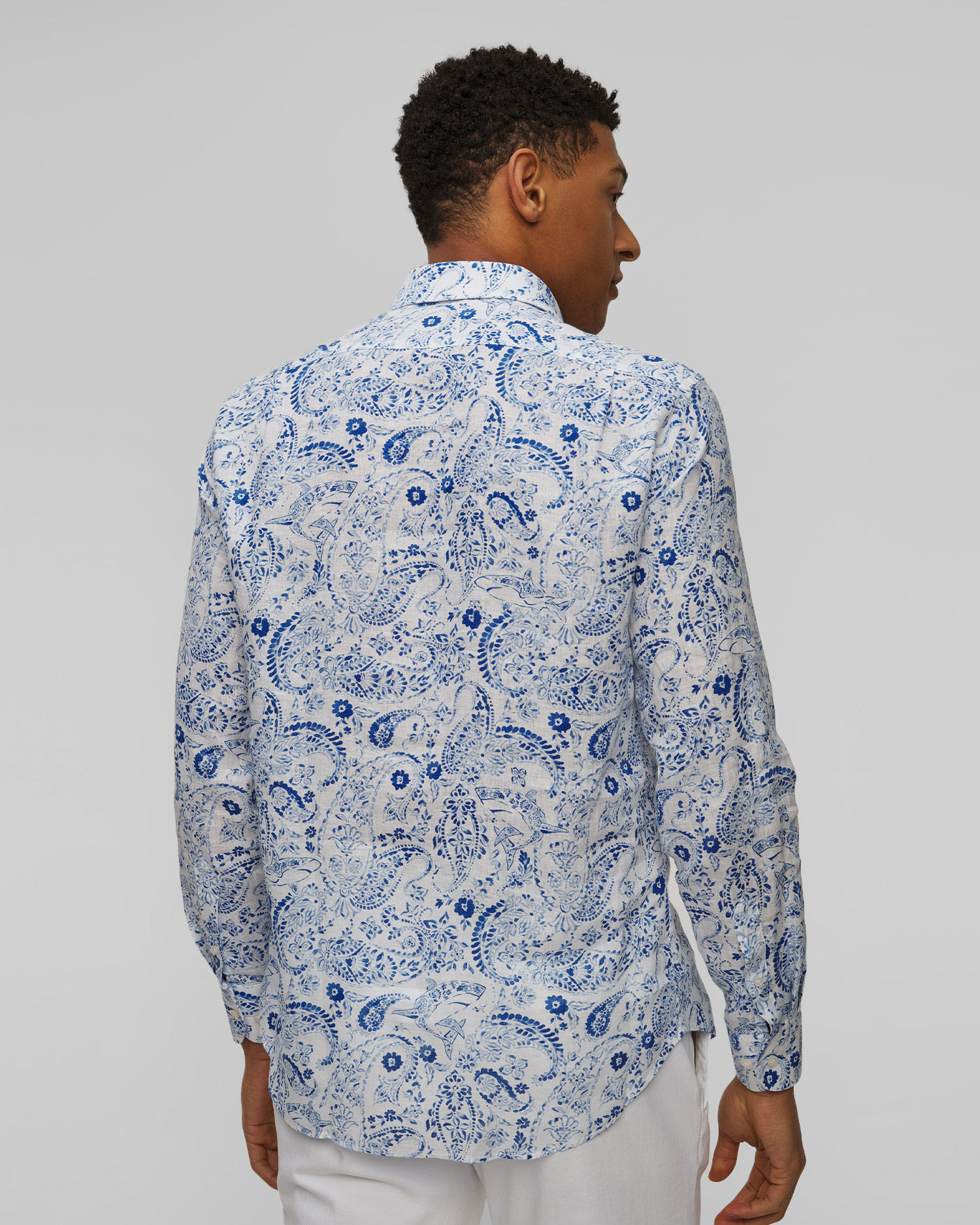 Chemise en lin à motifs pour hommes Paul&Shark