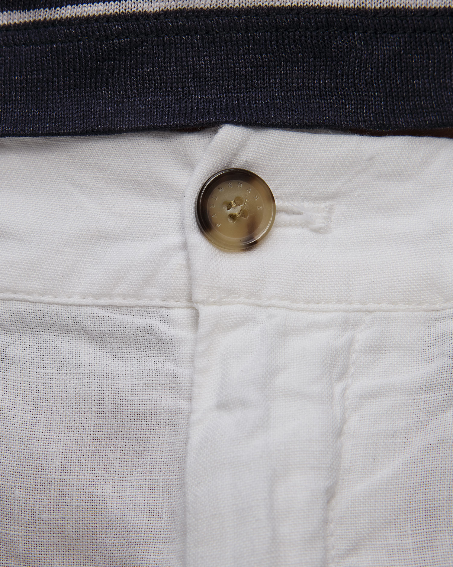 Short en lin blanc pour hommes Paul&Shark