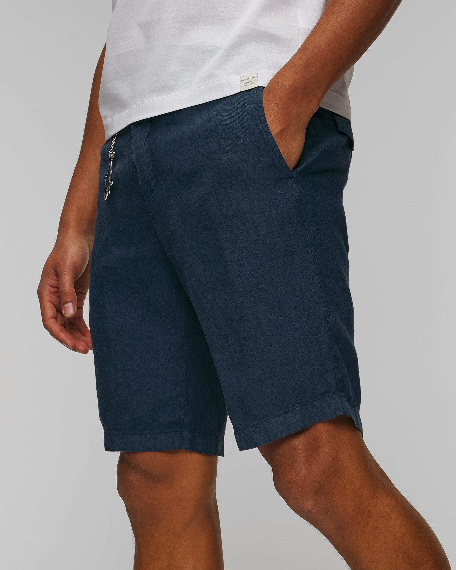 Paul&Shark Leinenshorts in Marineblau