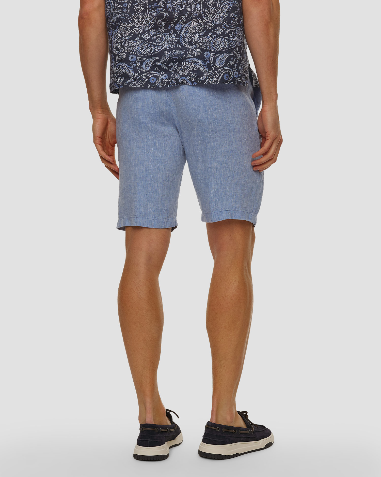 Pantaloni scurți din in pentru bărbați Paul&Shark