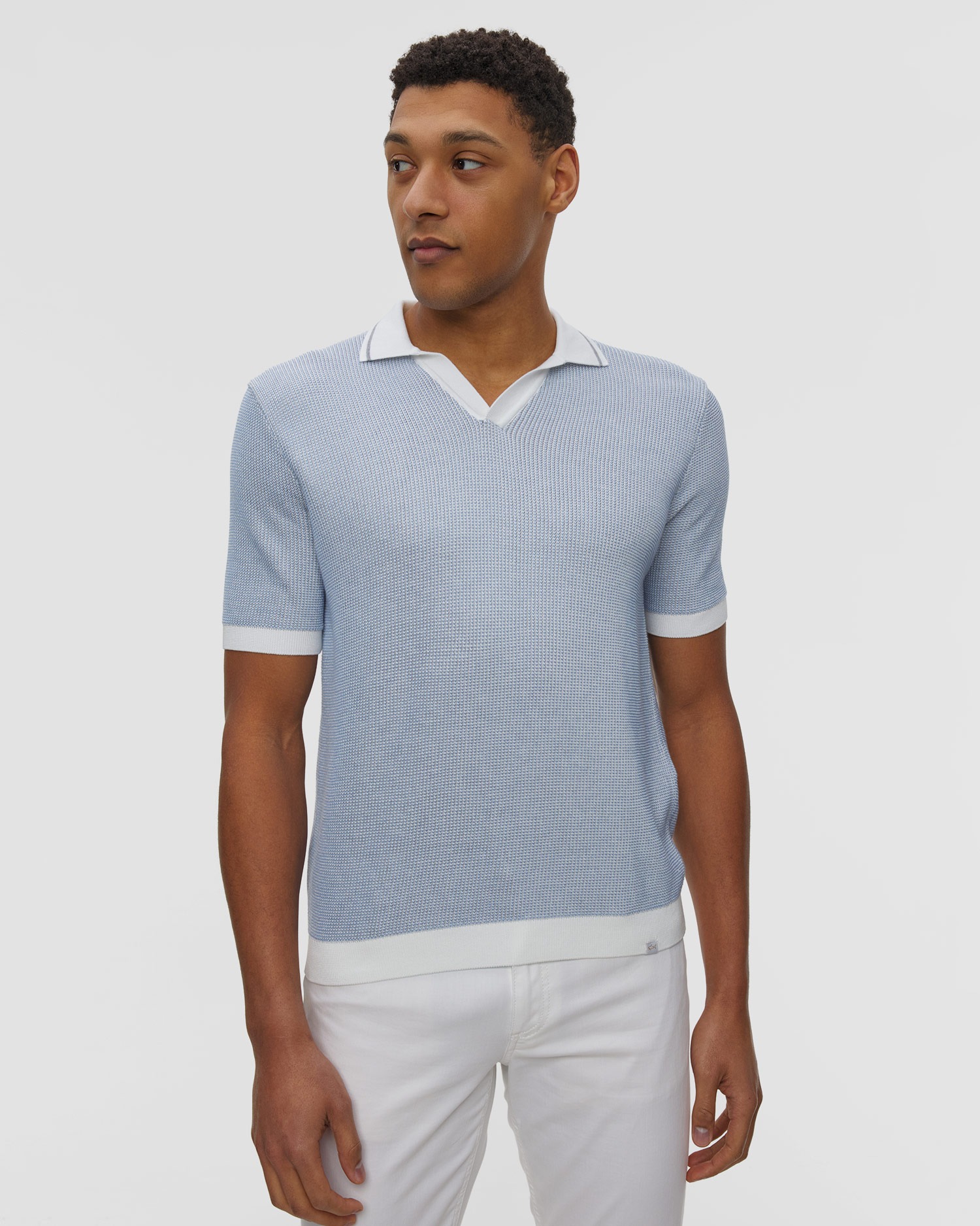 Světle modrá pánská polokošile Paul&Shark