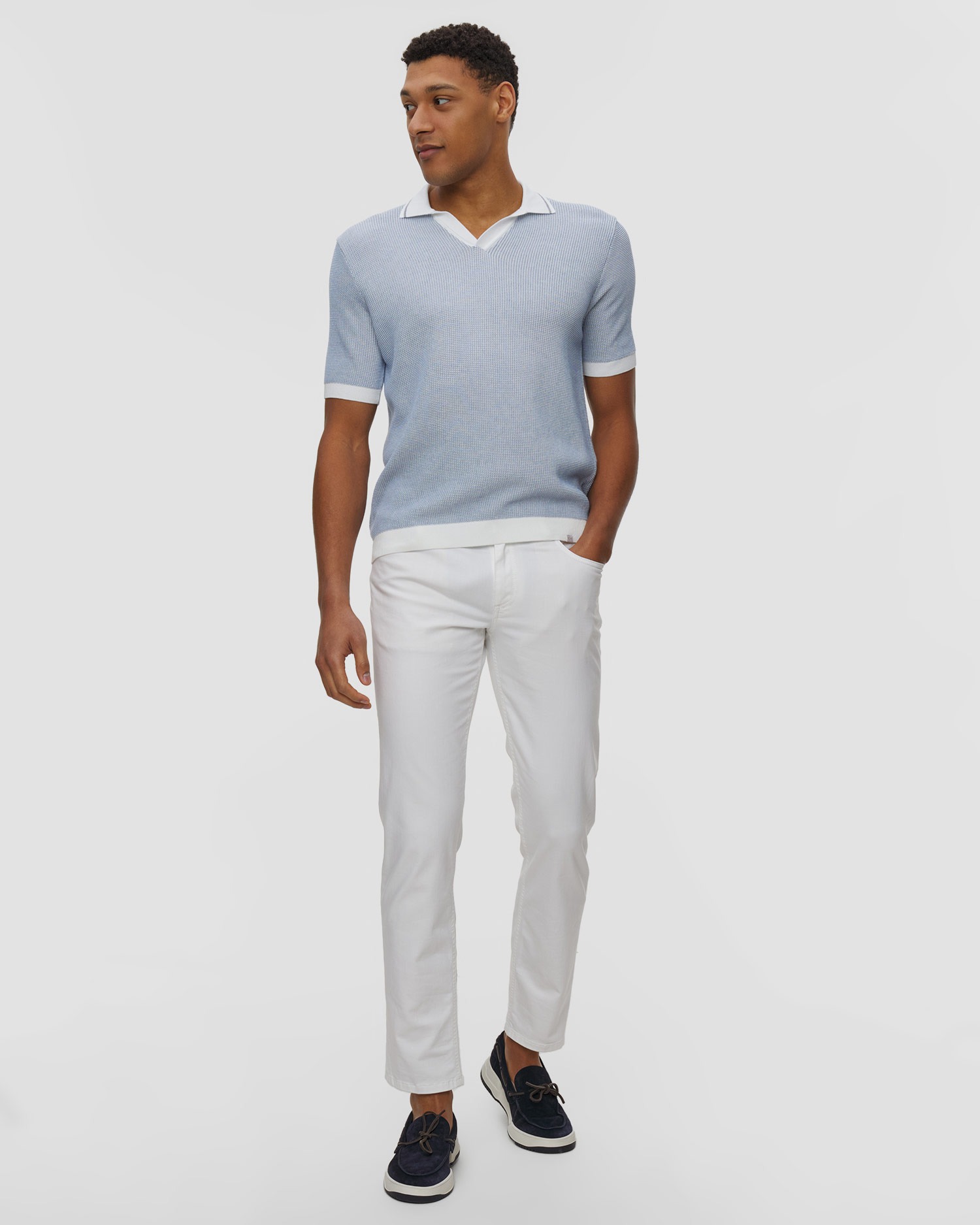 Světle modrá pánská polokošile Paul&Shark